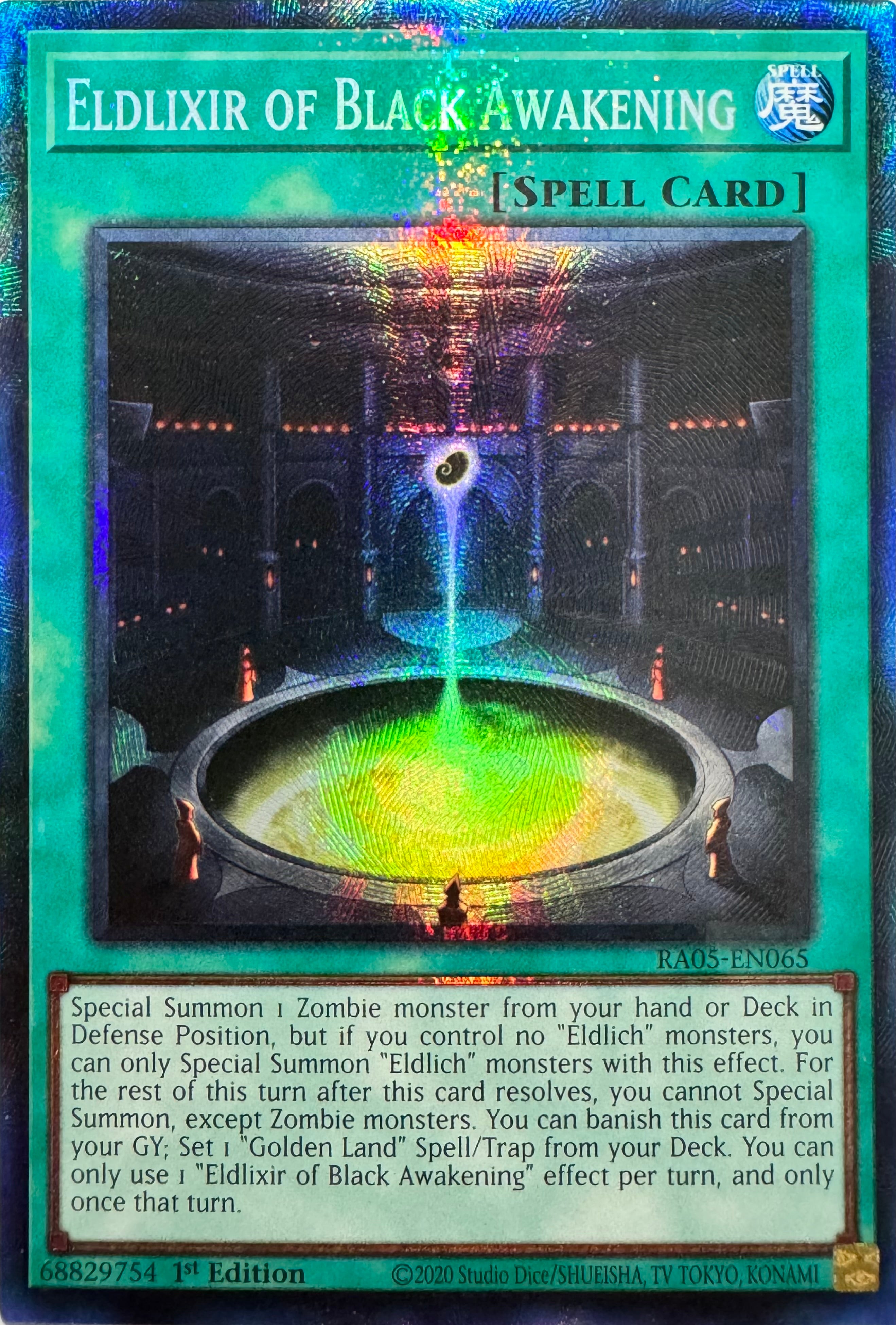 Yugioh! Eldlixir Of Black Awekening Ra05-en065 1st Edition Collector