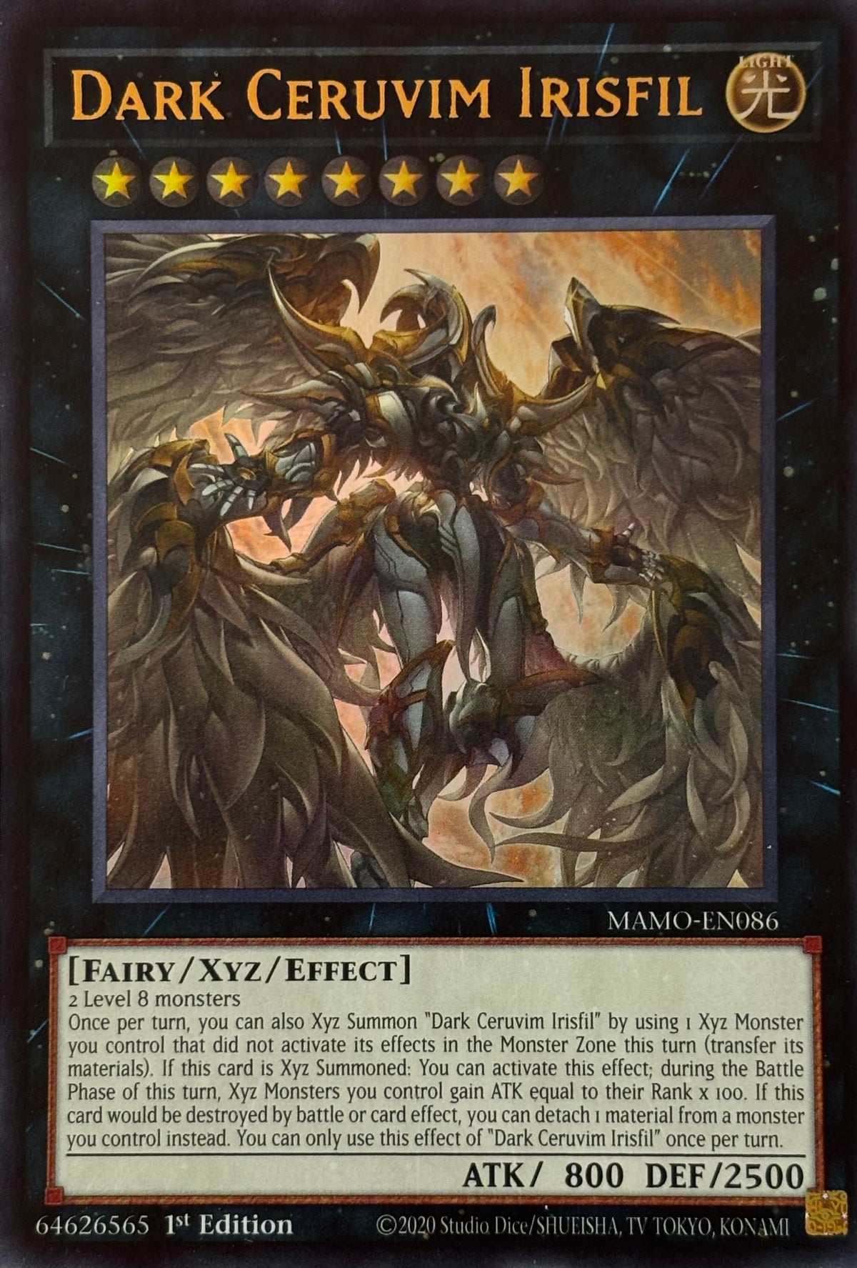 Yugioh! Dark Ceruvim Irisfil Mamo-en086 1st edition Ultra rare
