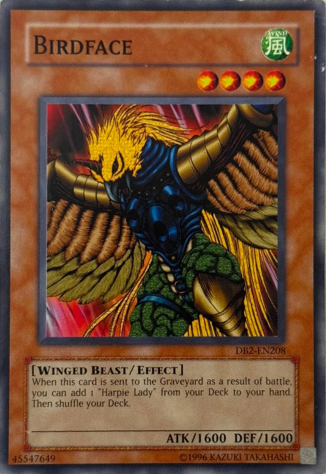 Yugioh! Birdface Db2-en208