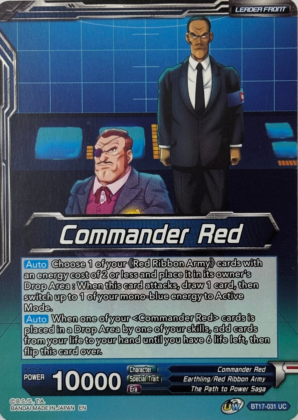 Dragon Ball Tcg Commander Red// Red Ribbon Robot, Seeking World Conquest Bt17-031