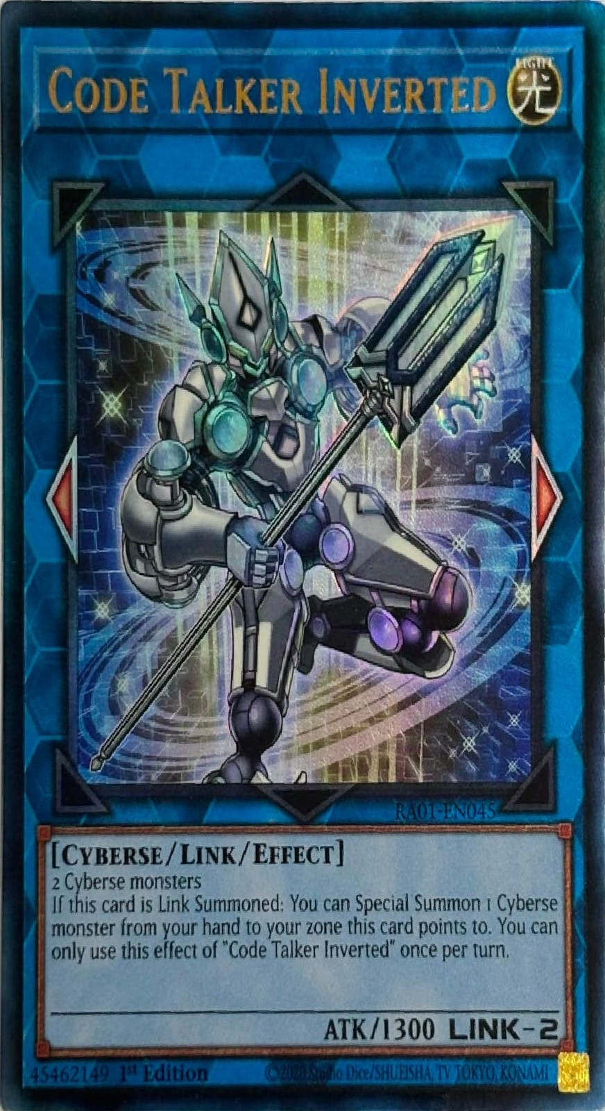 Yugioh! Code Talker Inverted Ra01-en045 1st edition Ultimate