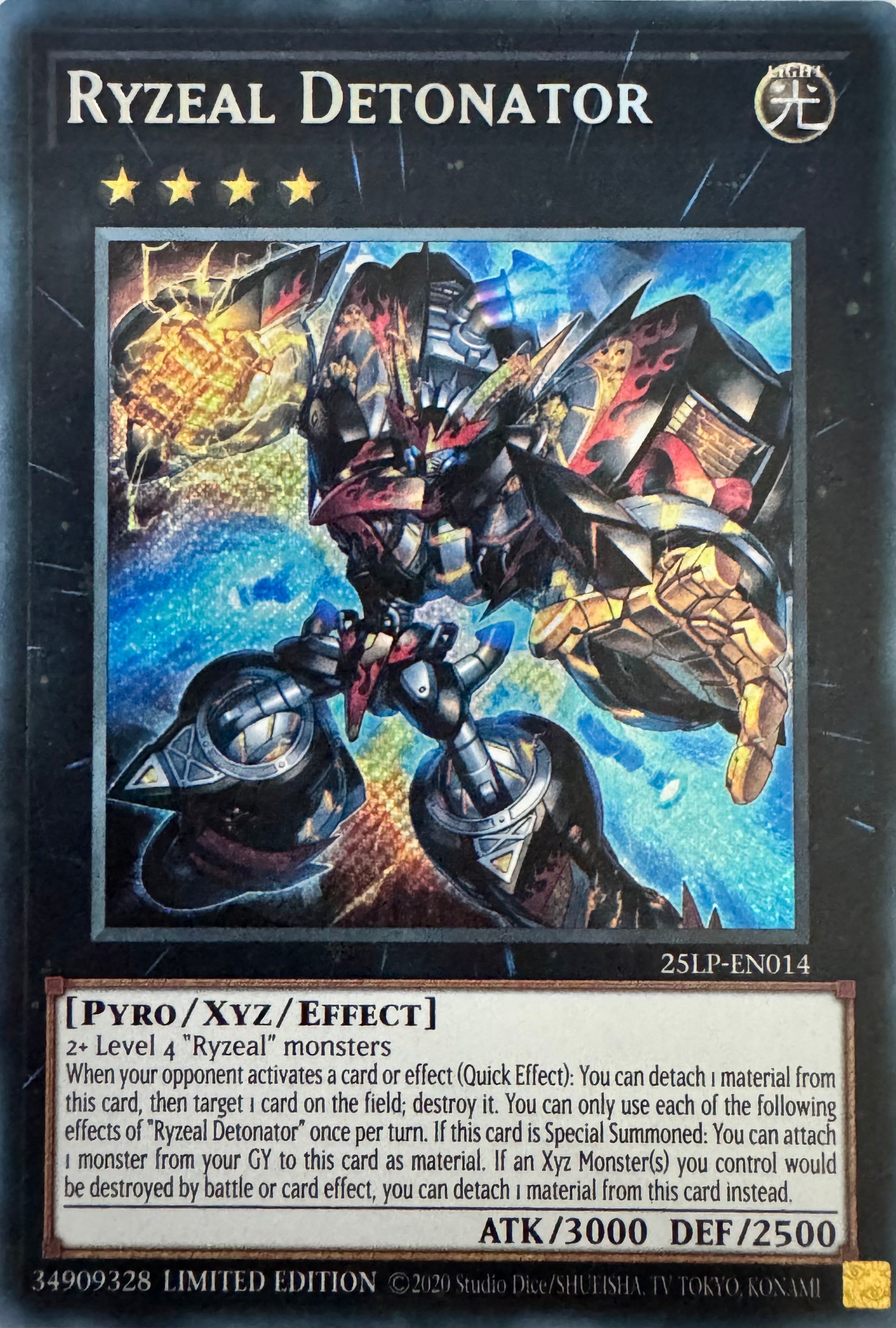 Yugioh! Ryzeal Detonator 25lp-En014 Limited Edition Secret