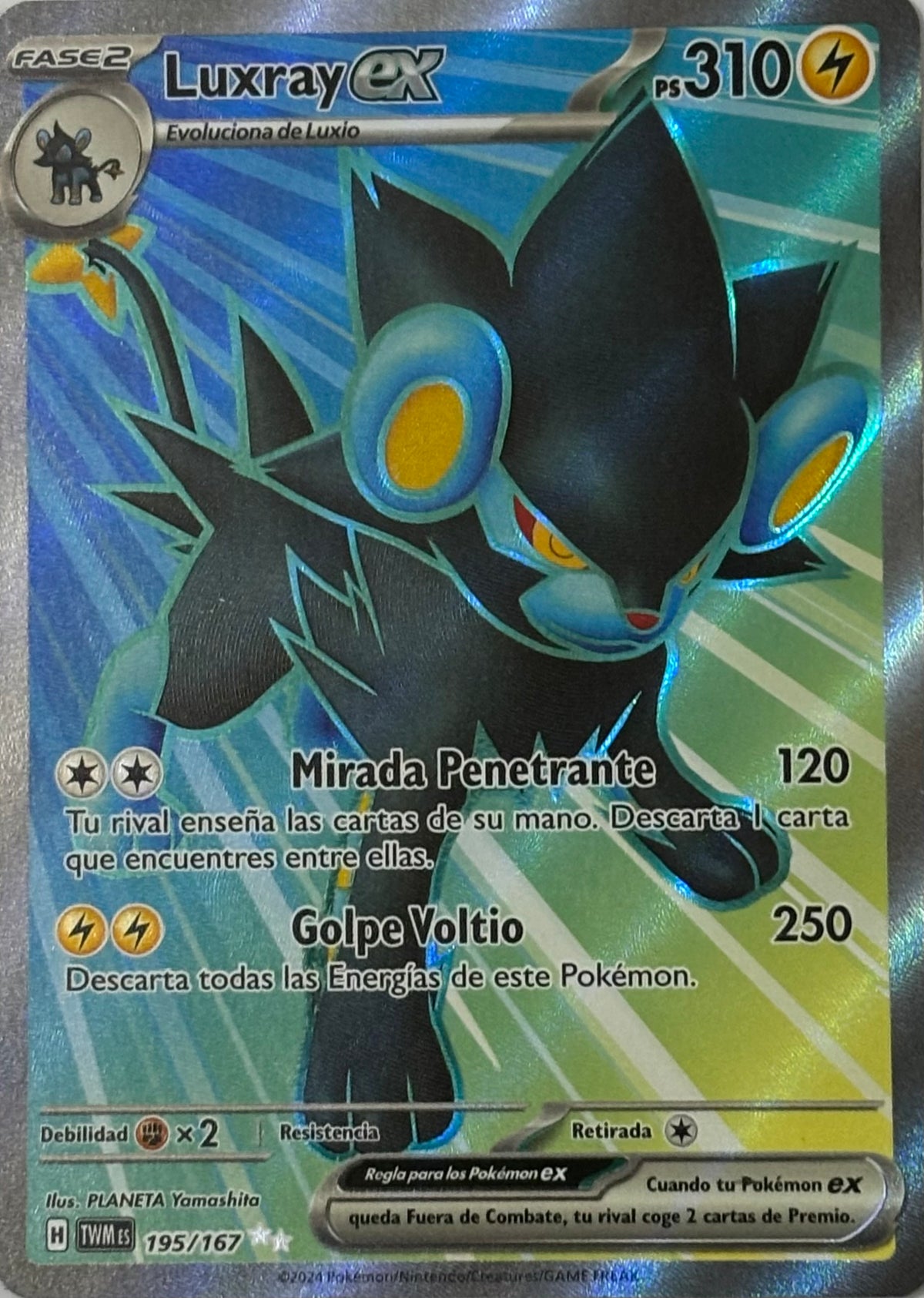 Pokemon Tcg Luxray ex 195/167 Ultra rare (Español)