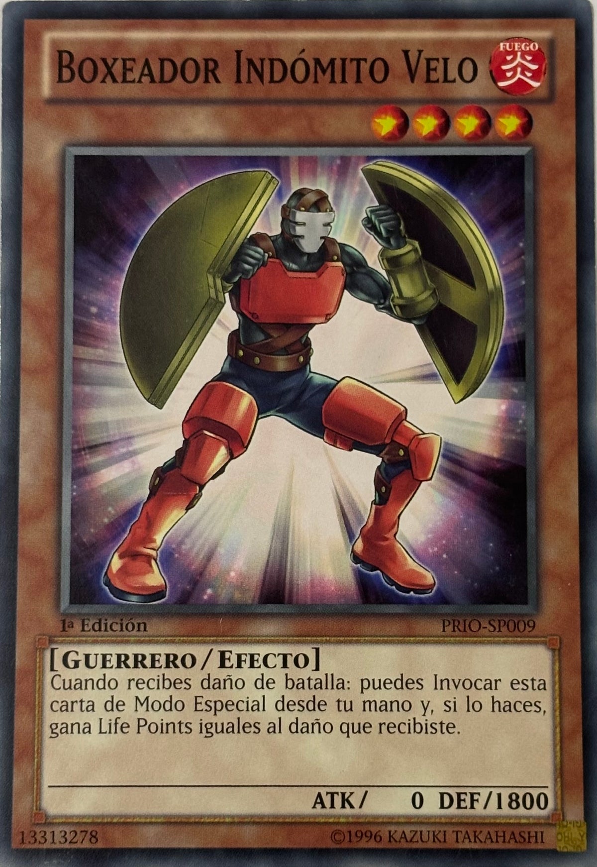Yugioh! Boxeador Indomito Velo Prio-sp009 1a edicion