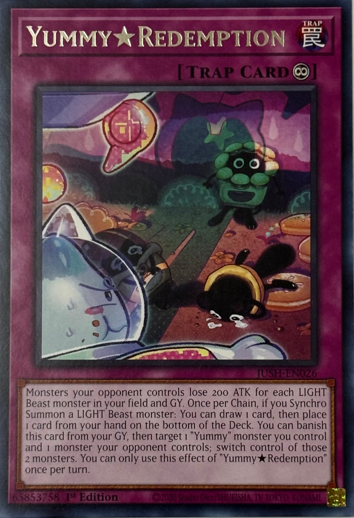 Yugioh! Yummy Redemption Jush-en026 1st edition Rare