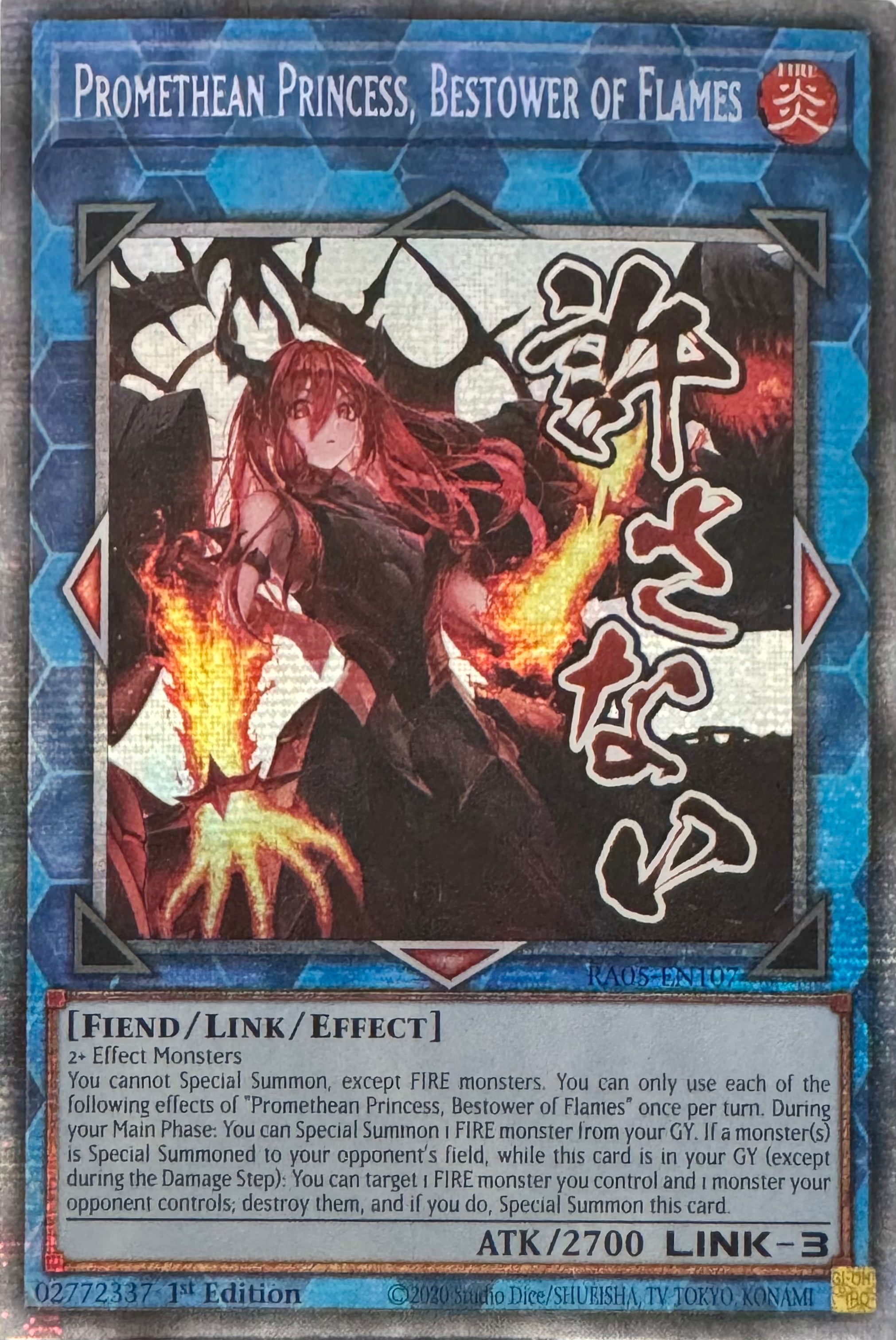 Yugioh! Promethean Princess, Bestower Of Flames Ra05-en107 1st Edition Starlight