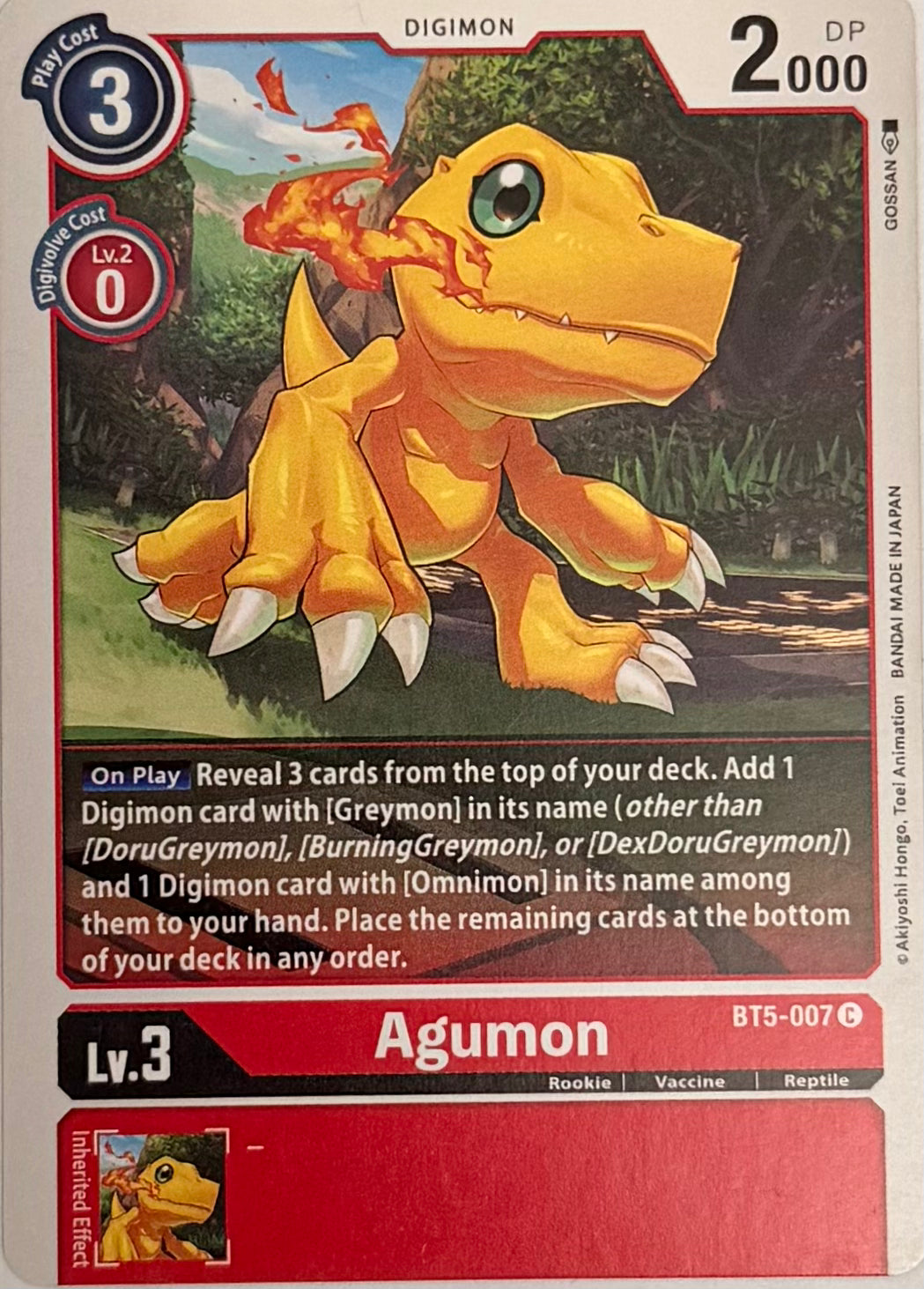 Digimon Tcg Agumon Bt5-007
