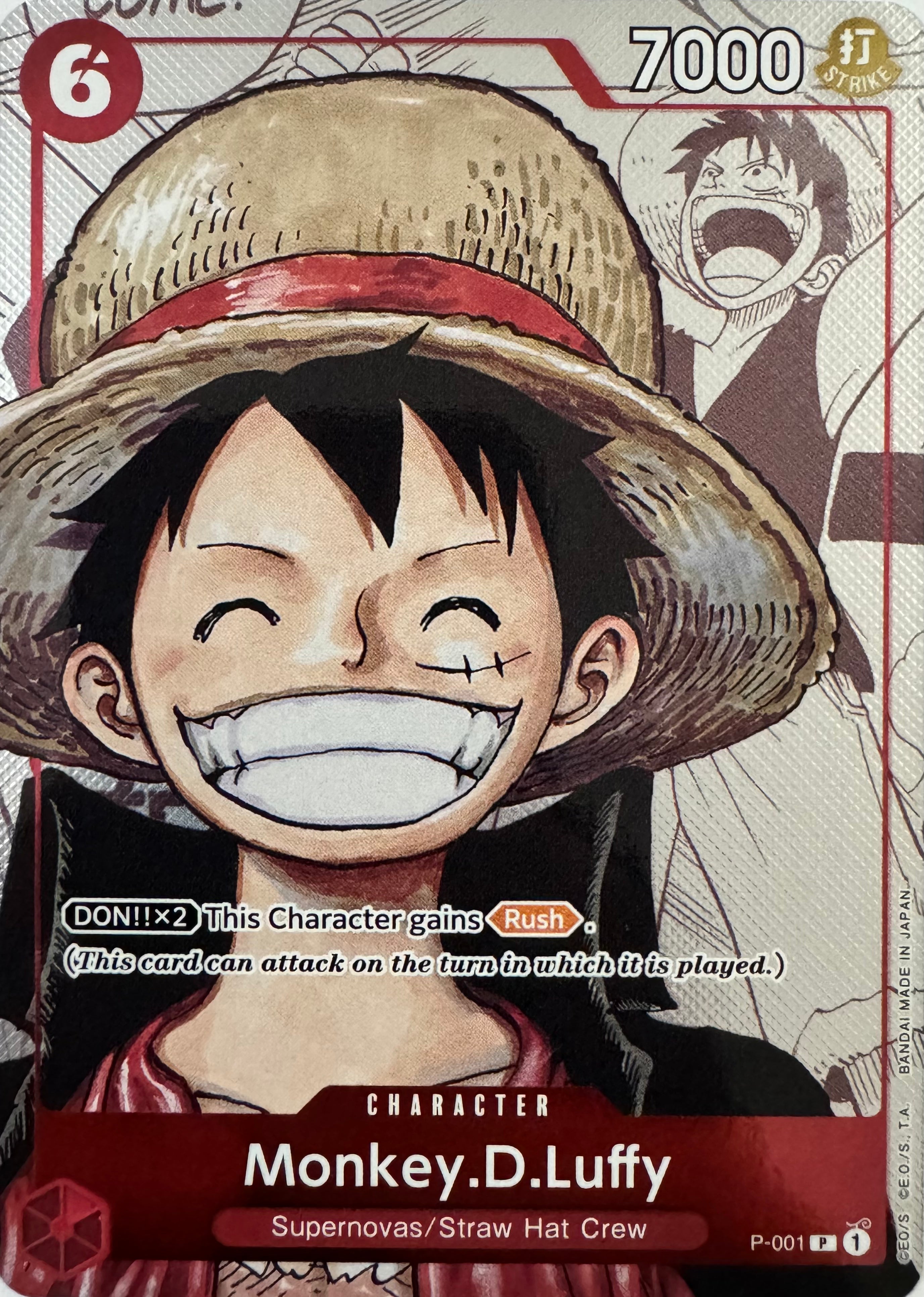 One Piece Tcg Monkey. D. Luffy P-001 Foil