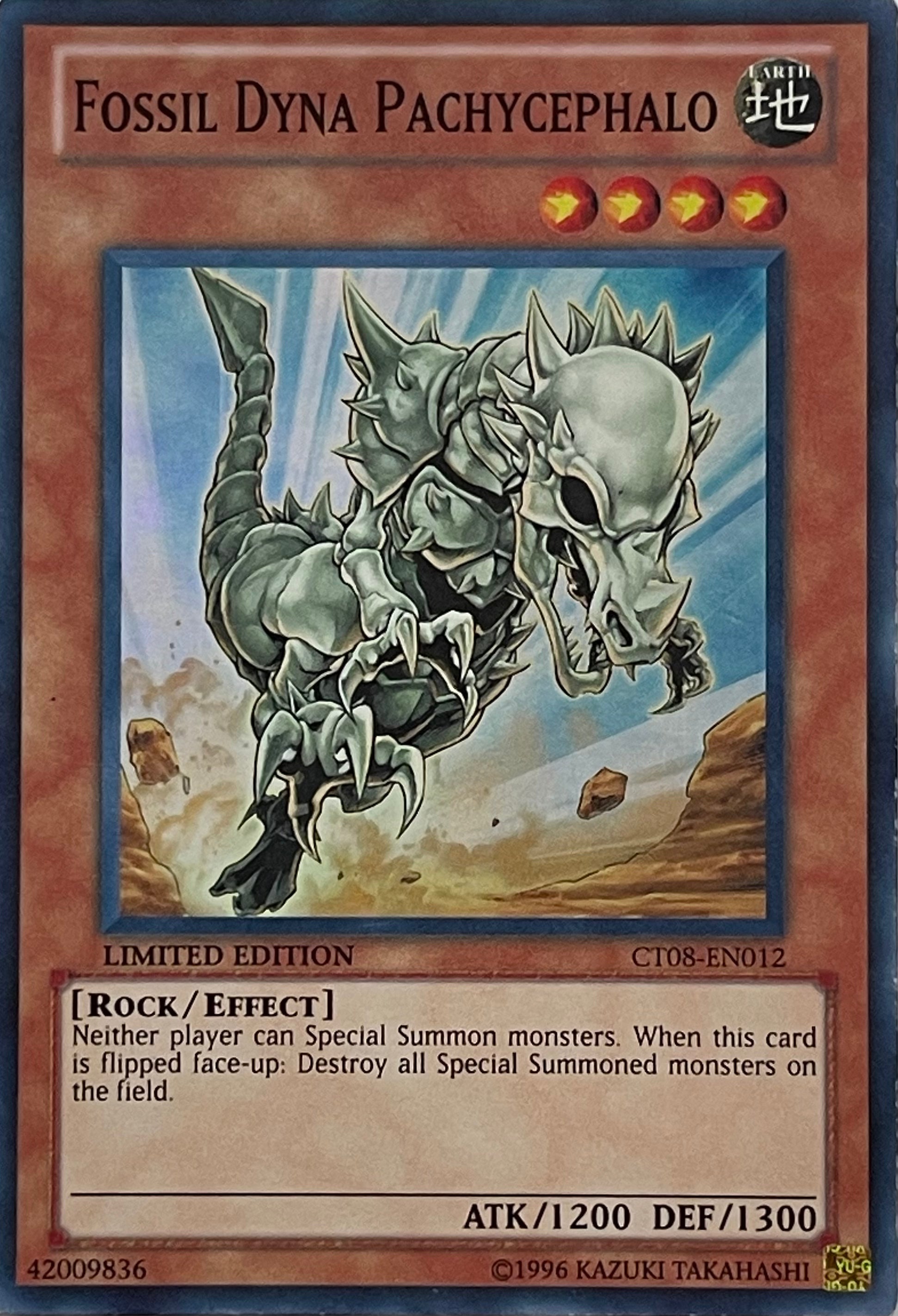 Yugioh! Fossil Dyna Pachycephalo CT08-EN012 Limited Edition Super