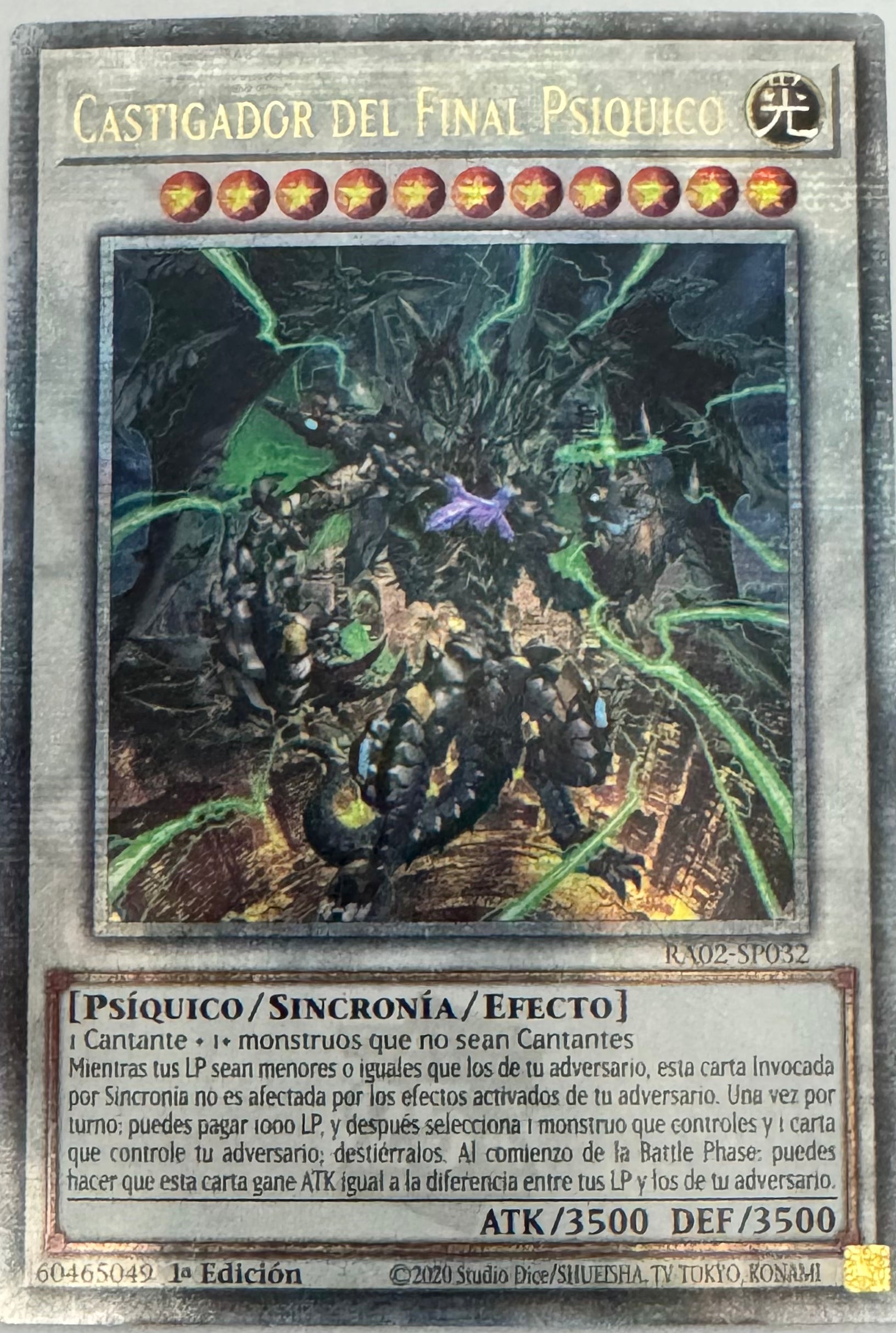 Yugioh! castigador del final psiquico RA02-SP032 quarter Century