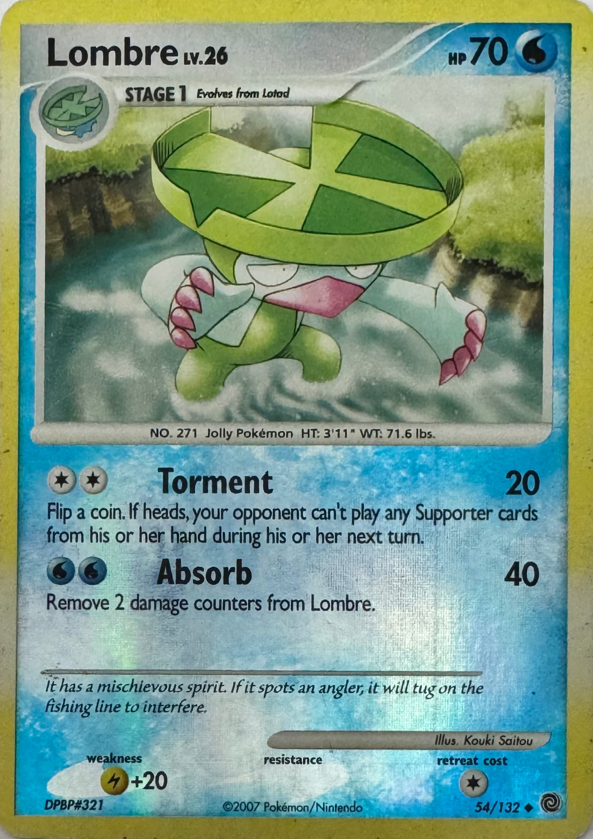 Pokemon Tcg Lombre Lv.26 54/132 Reverse