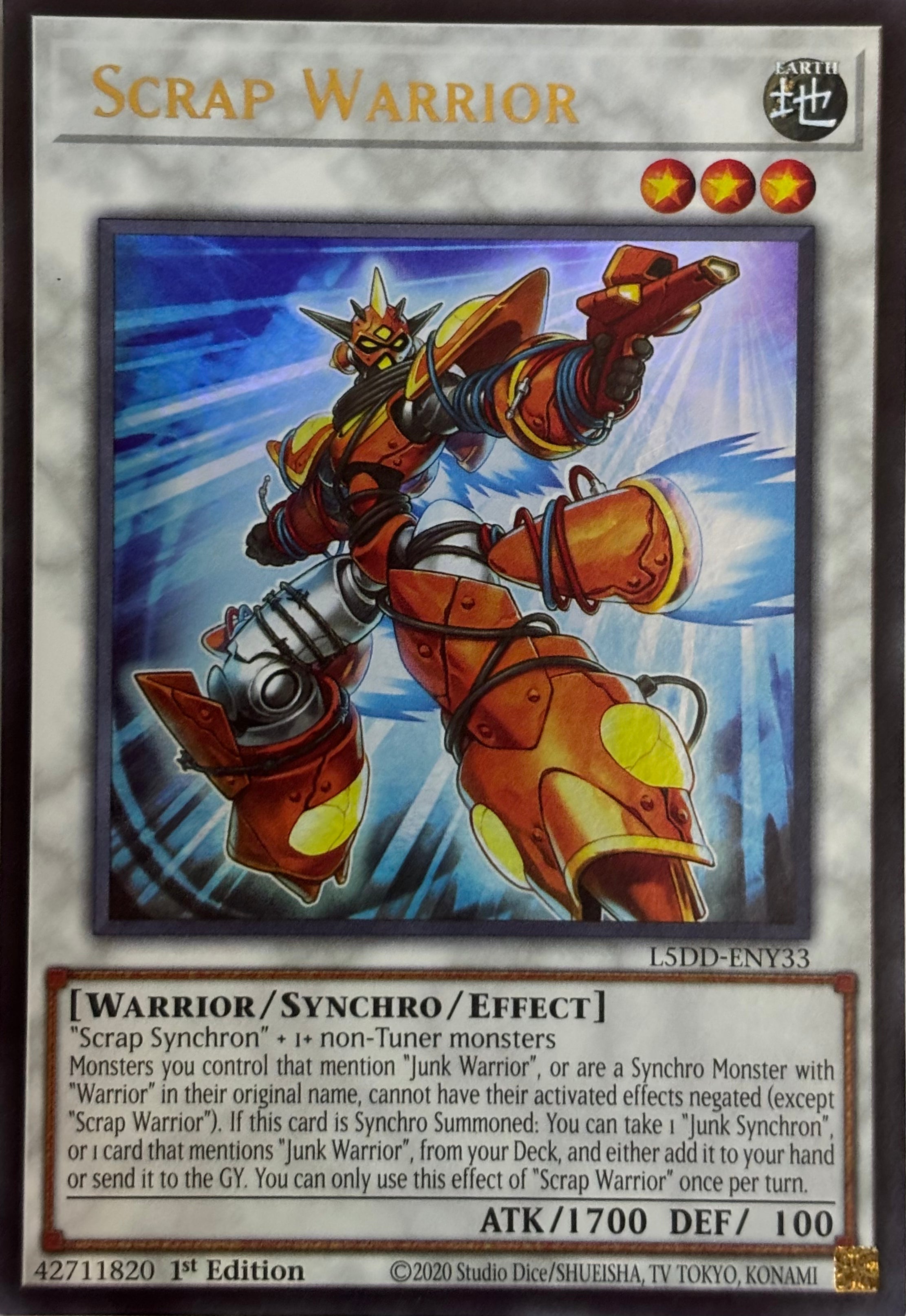 Yugioh! Scrap Warrior L5DD-ENY33 1st Edition Ultra