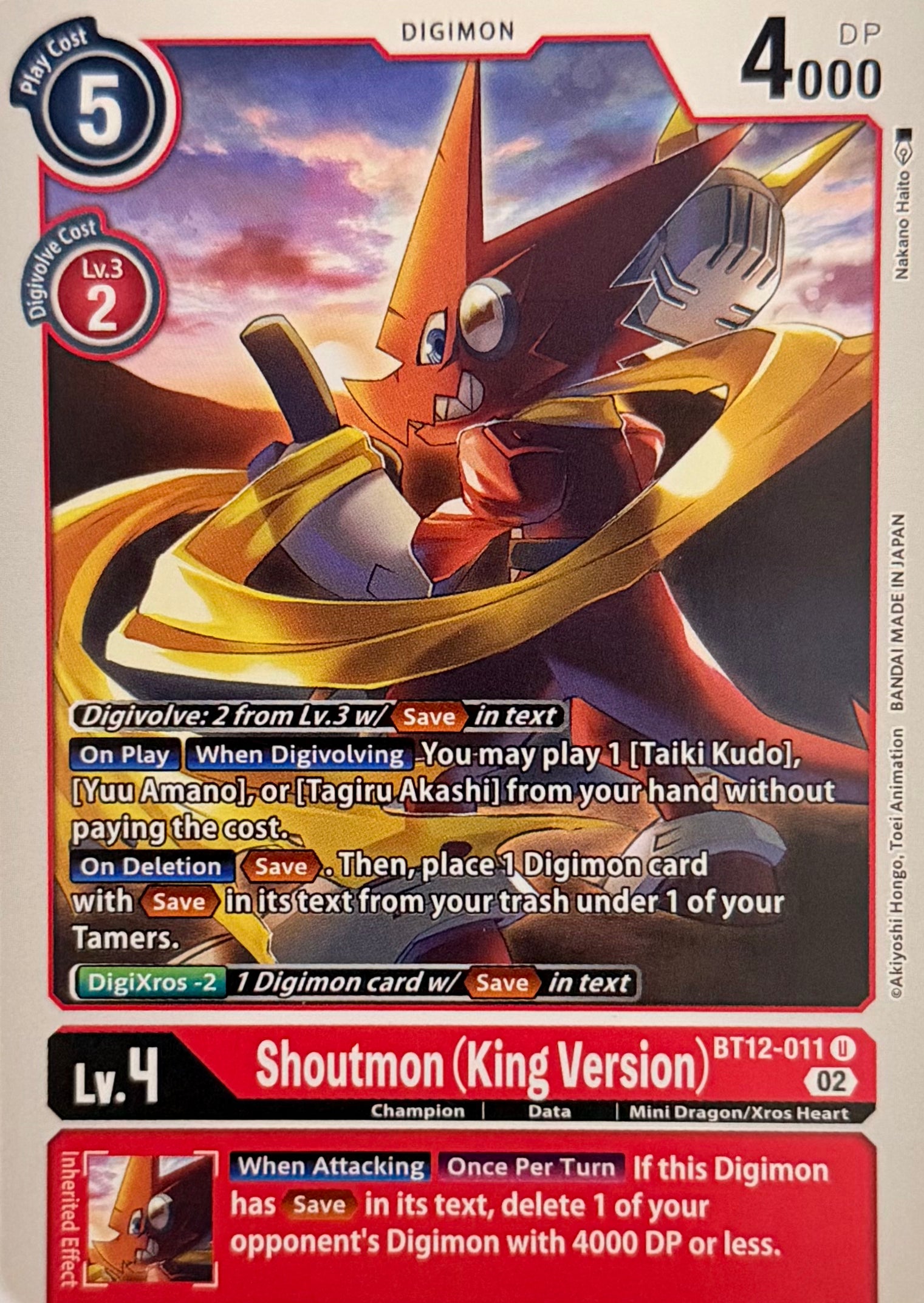 Digimon Tcg Shoutmon (King Version) BT12-011