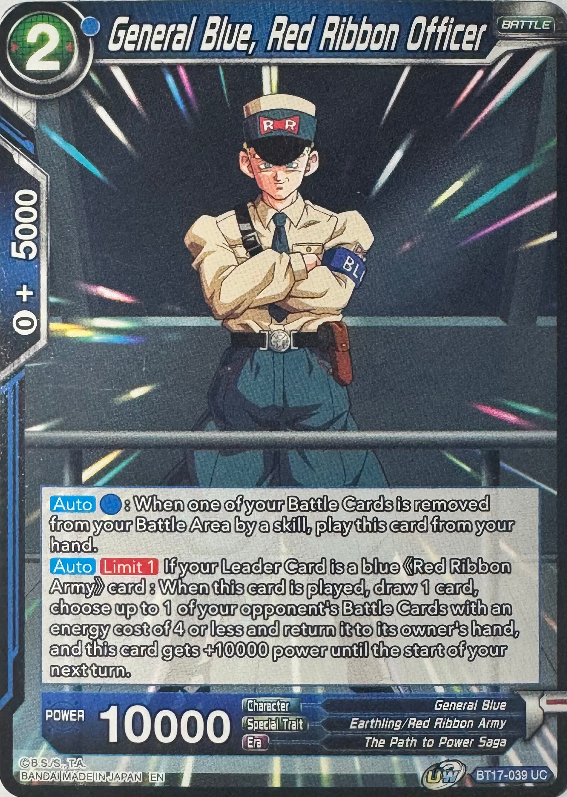 Dragon Ball Tcg General Blue, Red Ribbon Officer Bt17-039