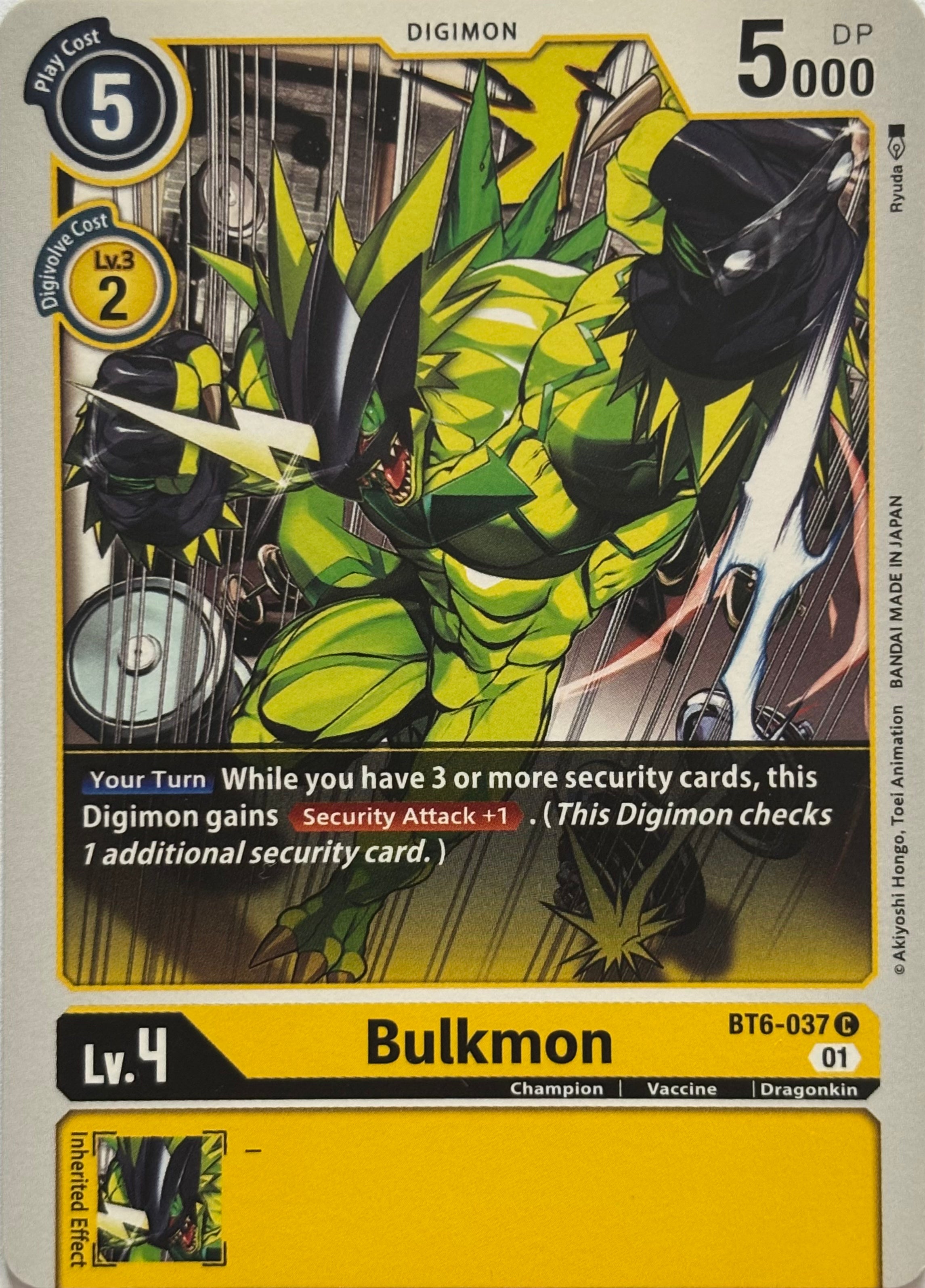 Digimon Tcg Bulkmon BT6-037