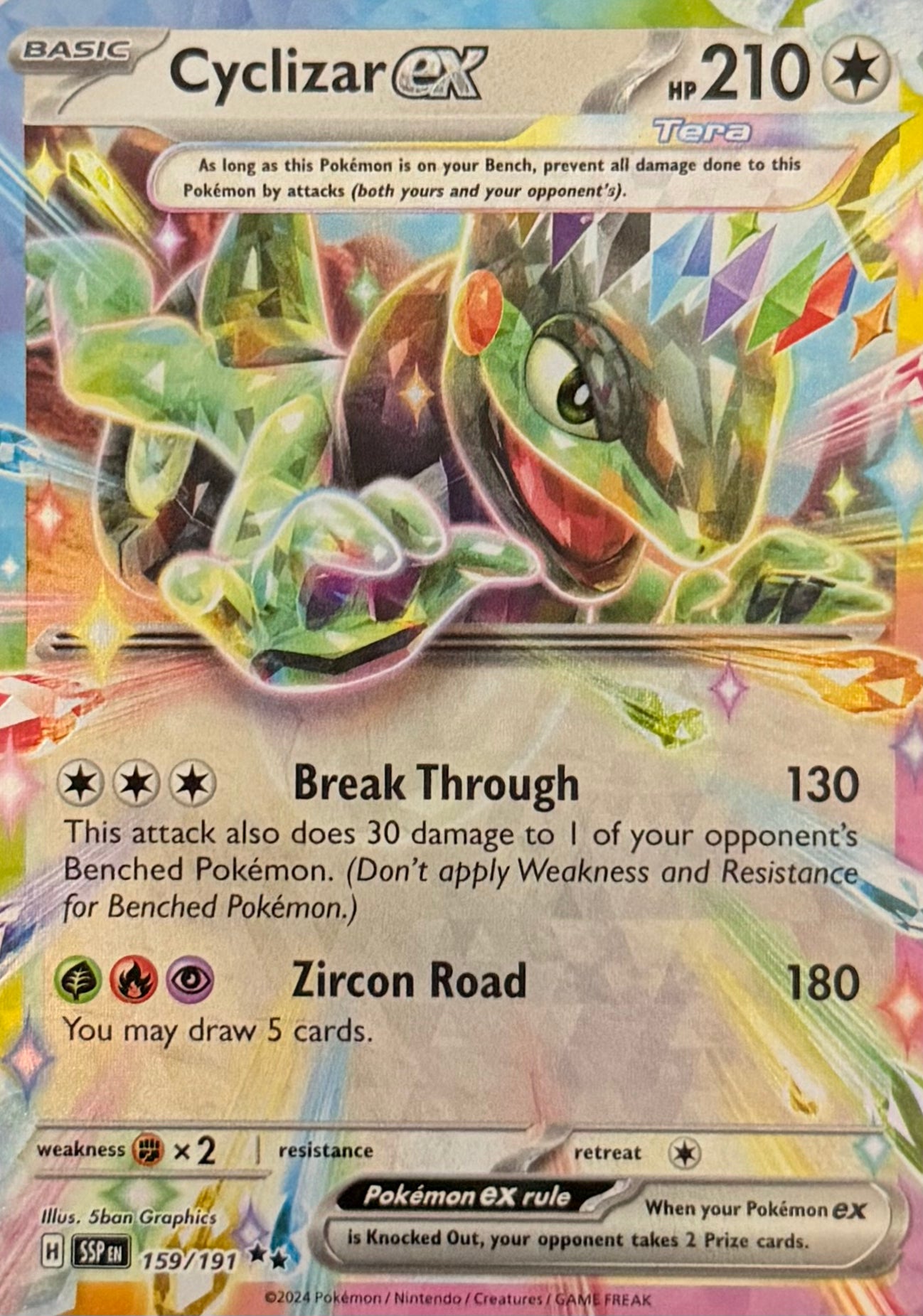 Pokemon Tcg Cyclizar Ex 159/191
