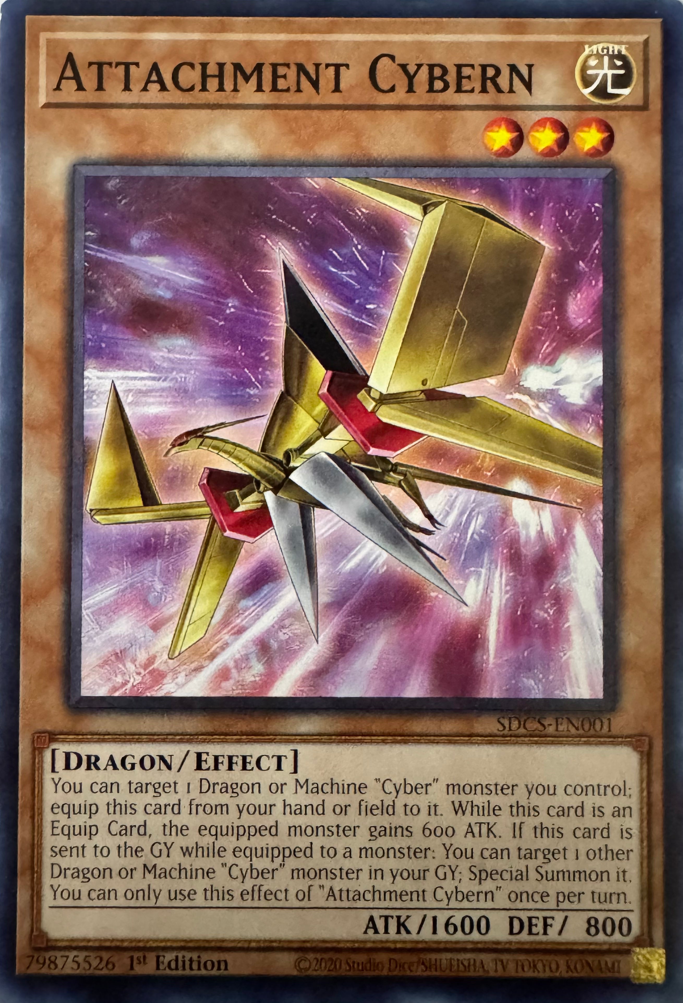 Yugioh! Attachment Cyber Sdcs-en001 1st Edition