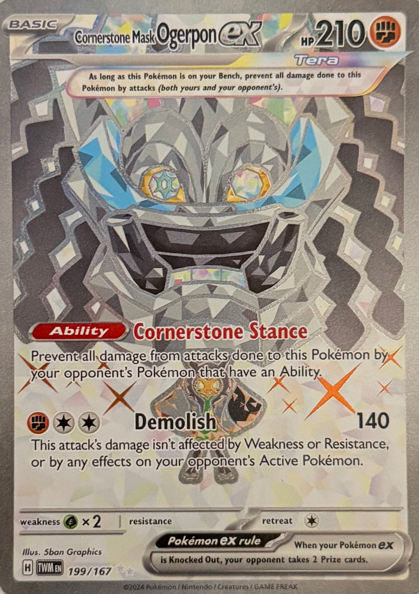 Pokemon Tcg Cornerstone Mask Ogerpon Ex 199/167