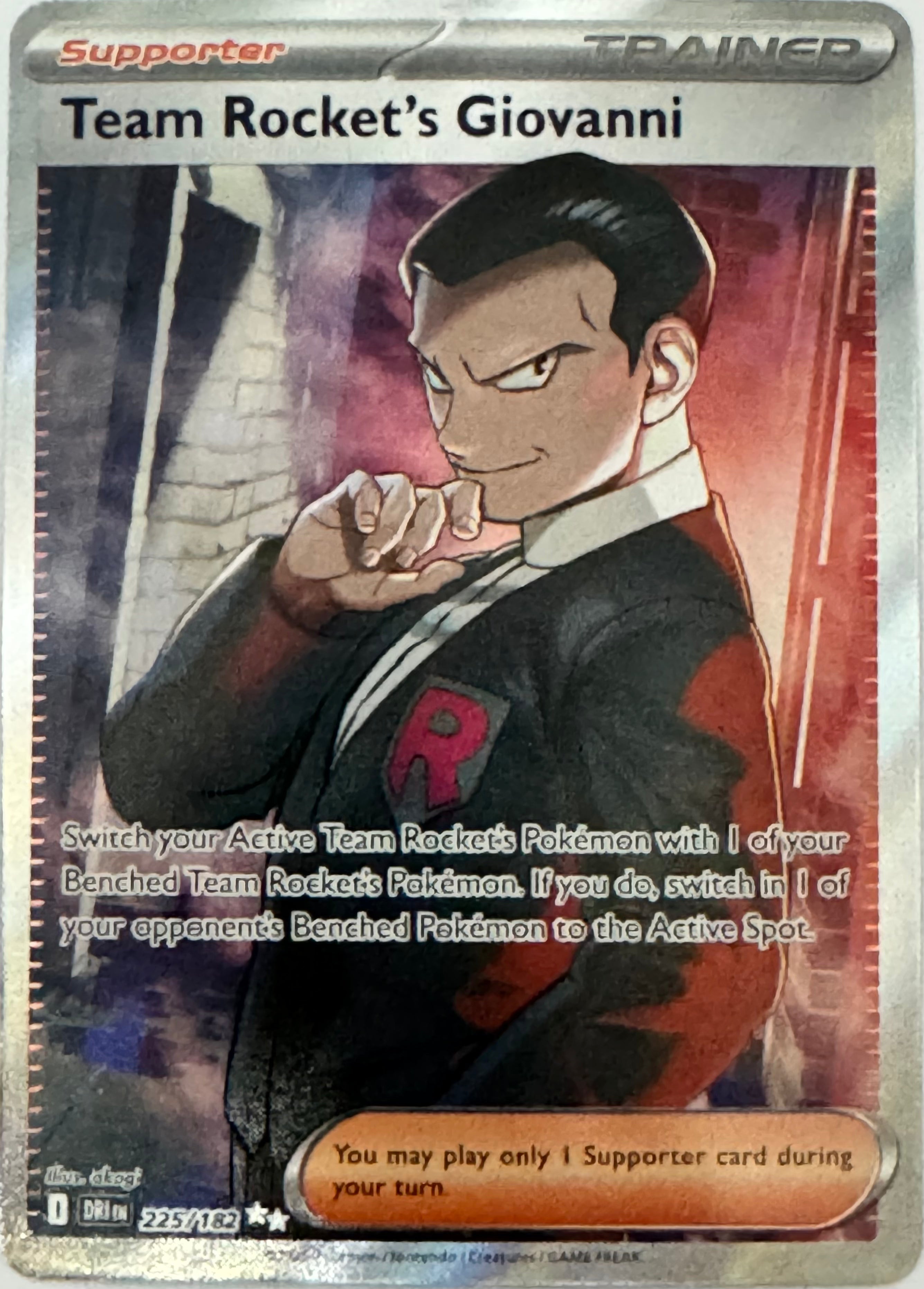 Pokemon Tcg Team Rocket’s Giovanni 225/182