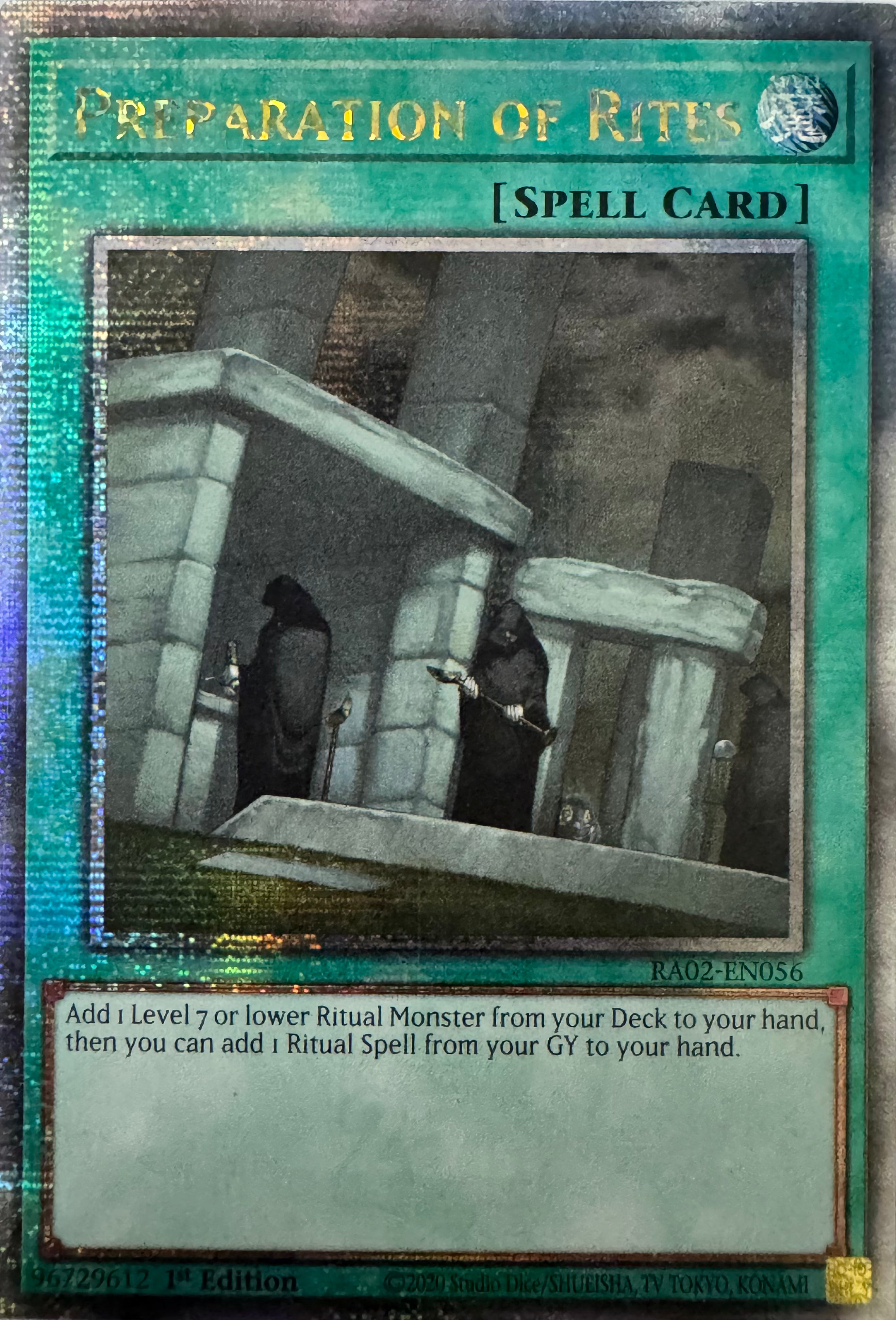 Yugioh! Preparations Of Rites Ra02-en056 1st Edition Quarter