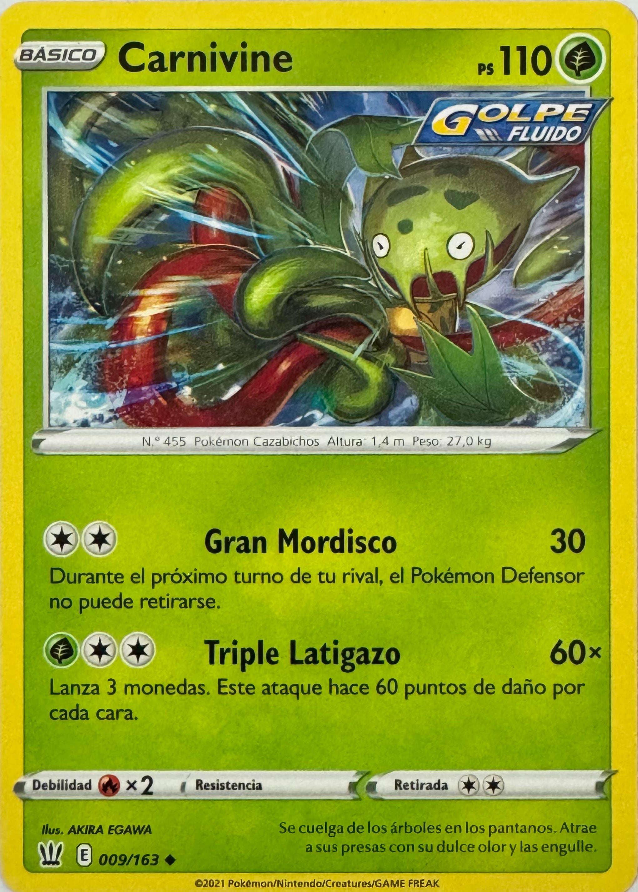 Pokemon Tcg Carnivine 009/163 Español
