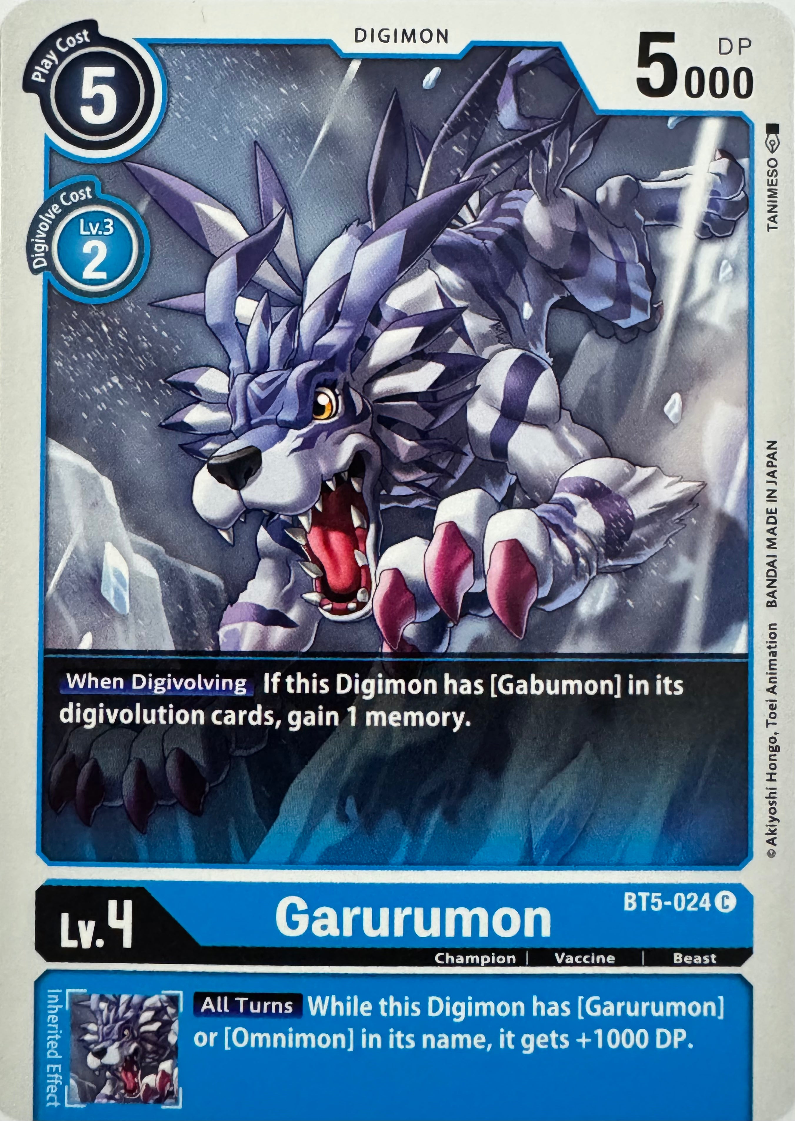 Digimon Tcg Garurumon Bt5-en024