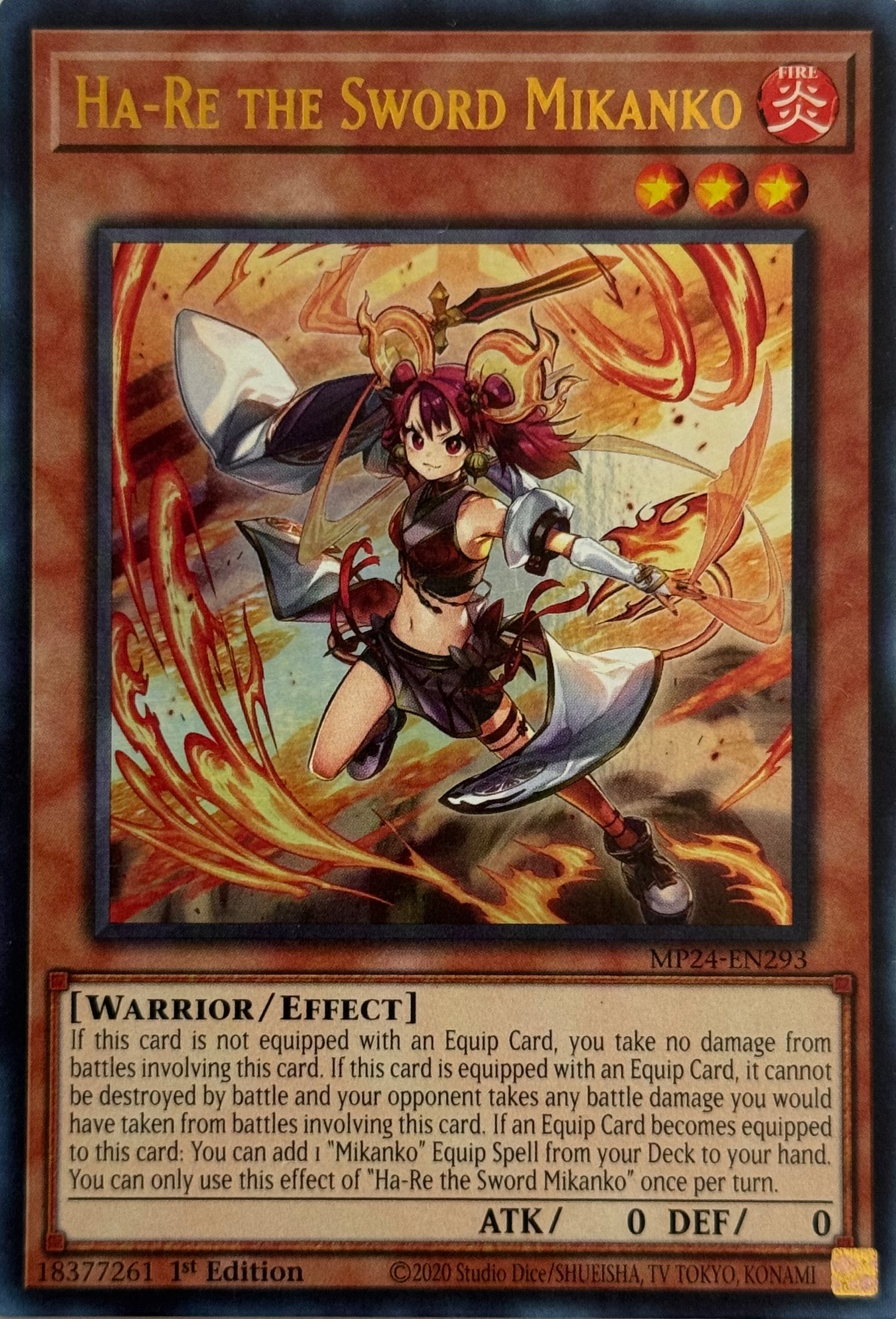Yugioh! Ha-Re the Sword Mikanko MP24-EN293 1st Edition Ultra