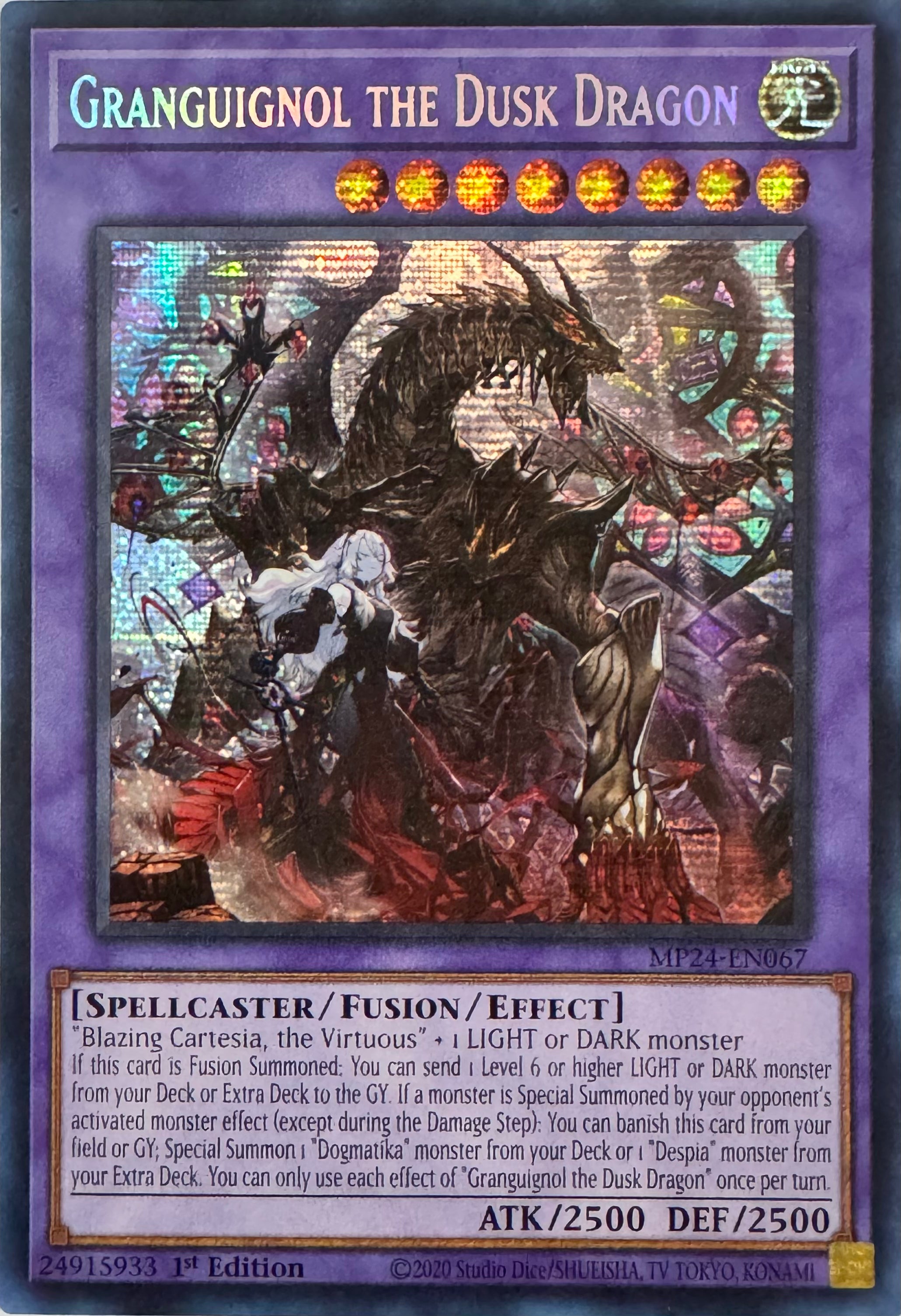 Yugioh! Granguignol The Dusk Dragon Mp24-en067 Prismatic Rare 1st Edition