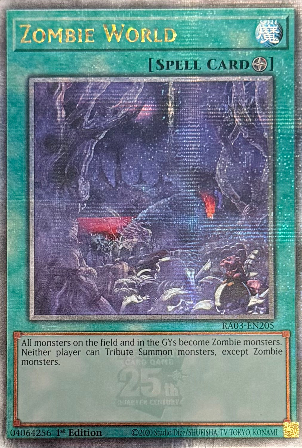Yugioh! Zombie World RA03-EN205 Quarter Century