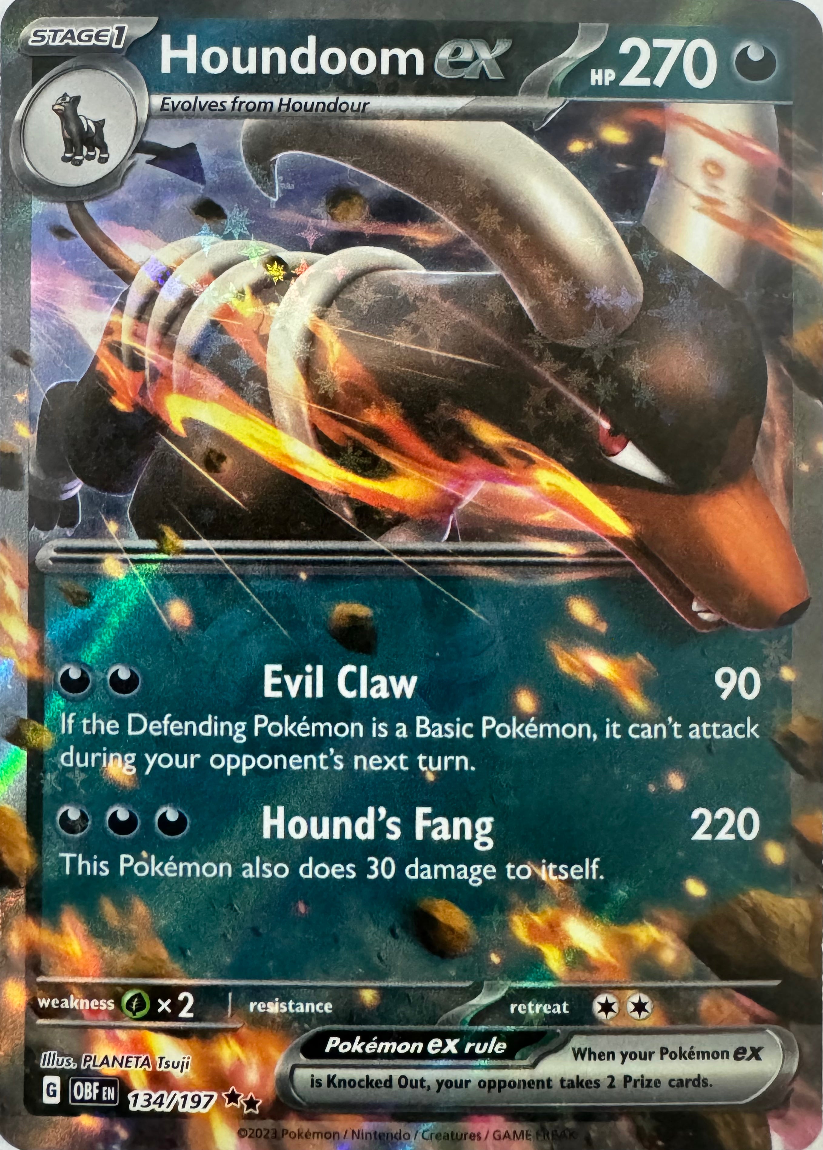 Pokemon Tcg Houndoom Ex 134/197