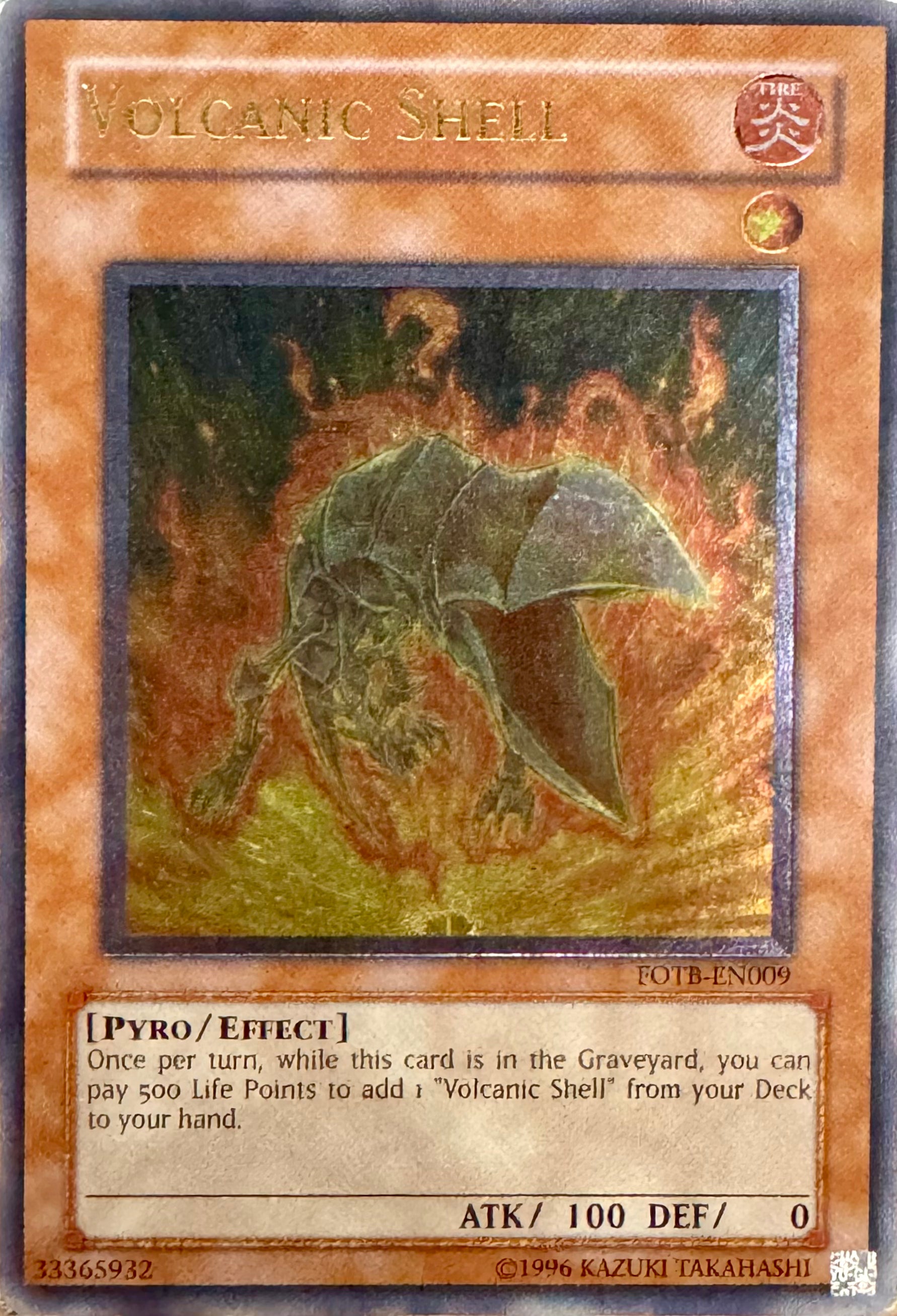 Yugioh! Volcanic Shell Fotb-en009 Ultimate Rare