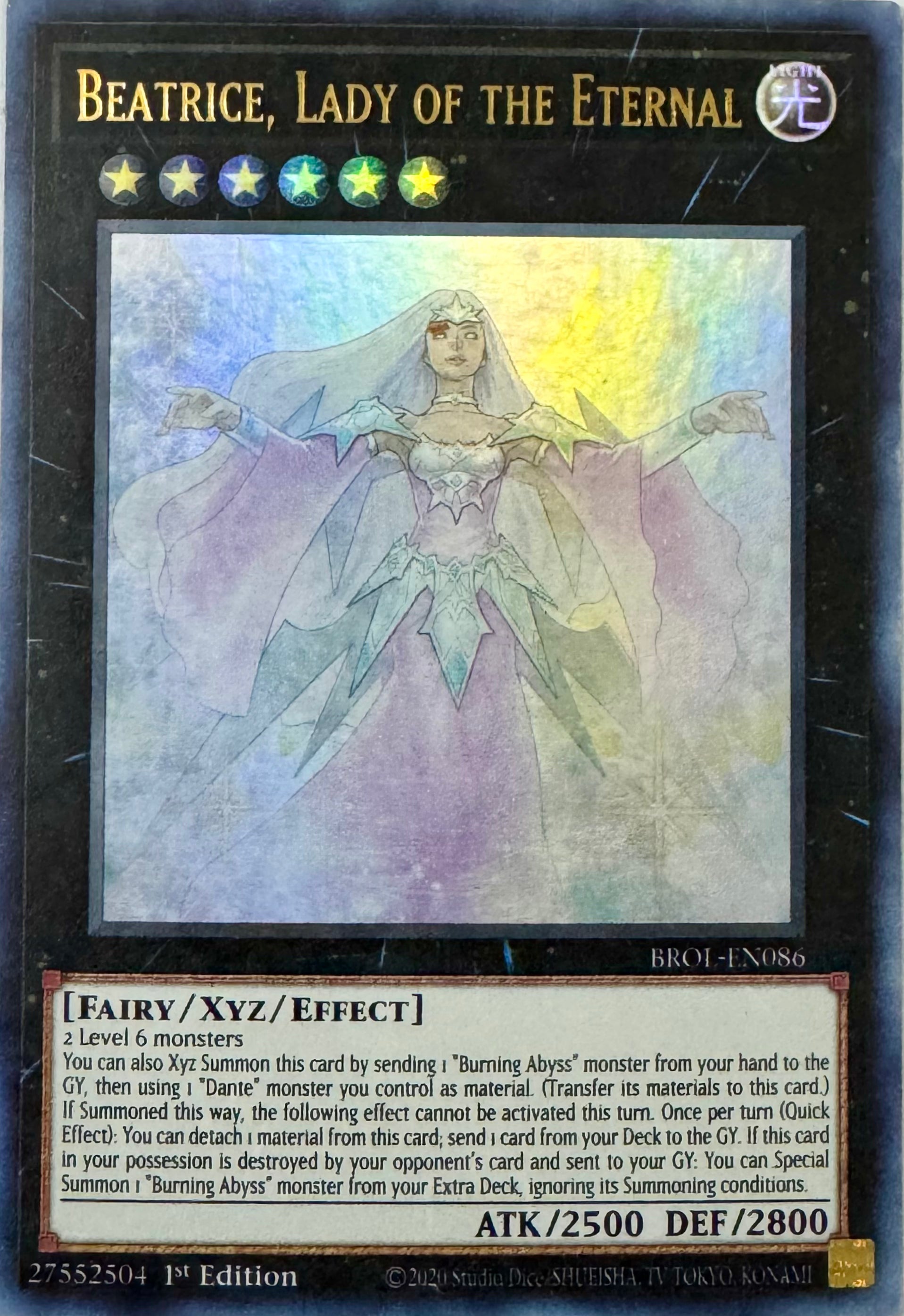 Yugioh! Beatrice, Lady Of The Eternal Brol-en086 Ultra Rare 1st Edition
