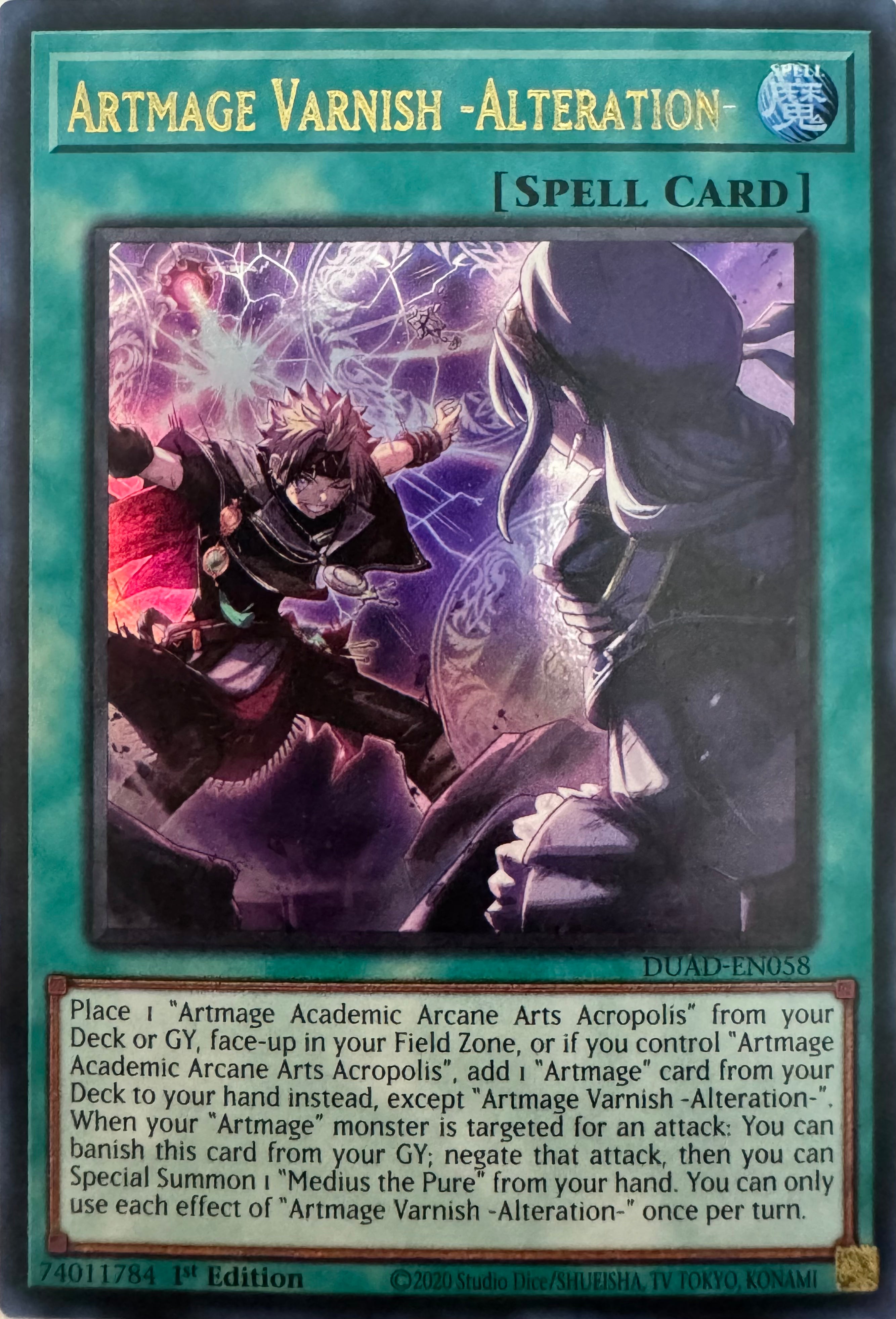 Yugioh! Artmage Varnish -Alteration- Duad-en058 1st Edition Ultra