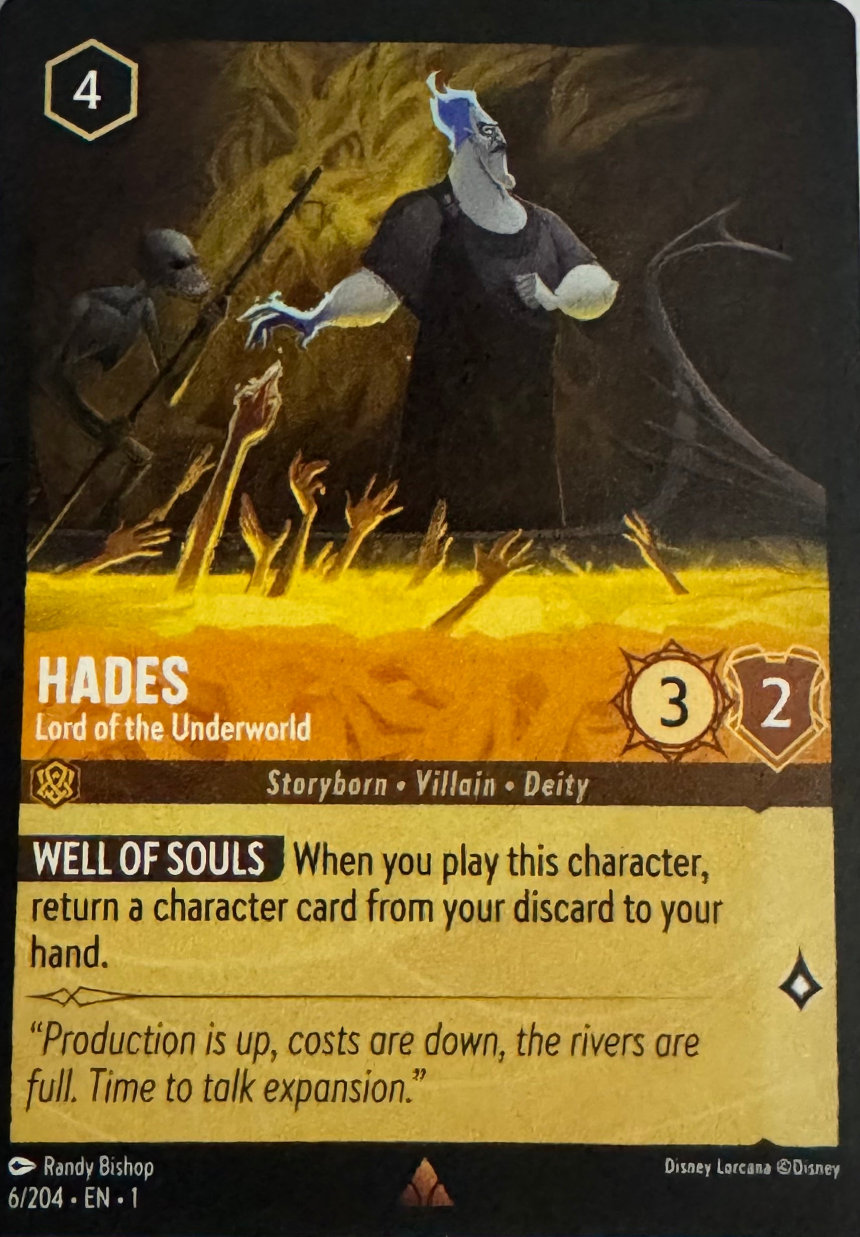 Disney Lorcana Hades 6/204