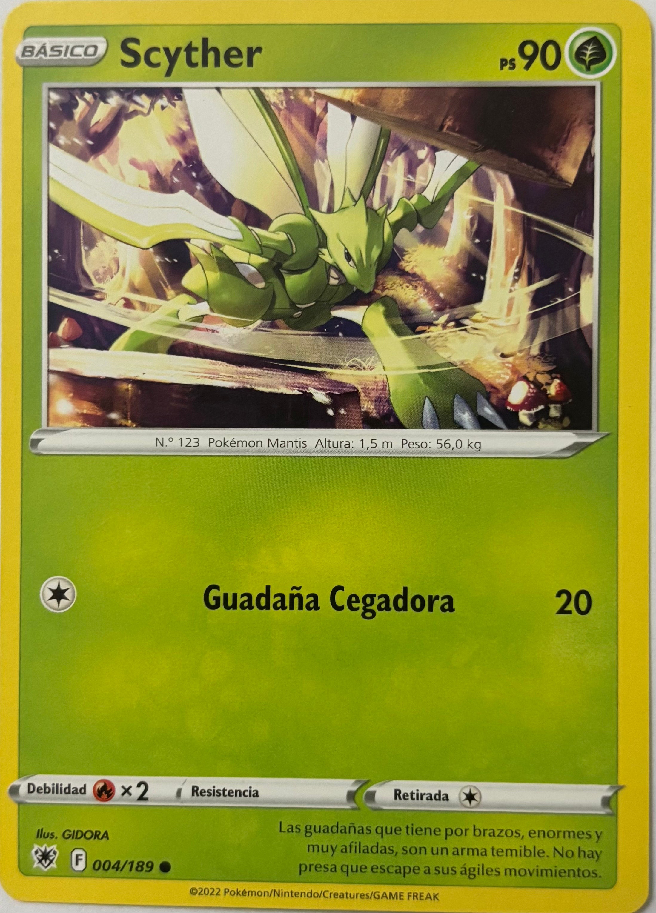 Pokemon Tcg Scyther 004/189 (Español)