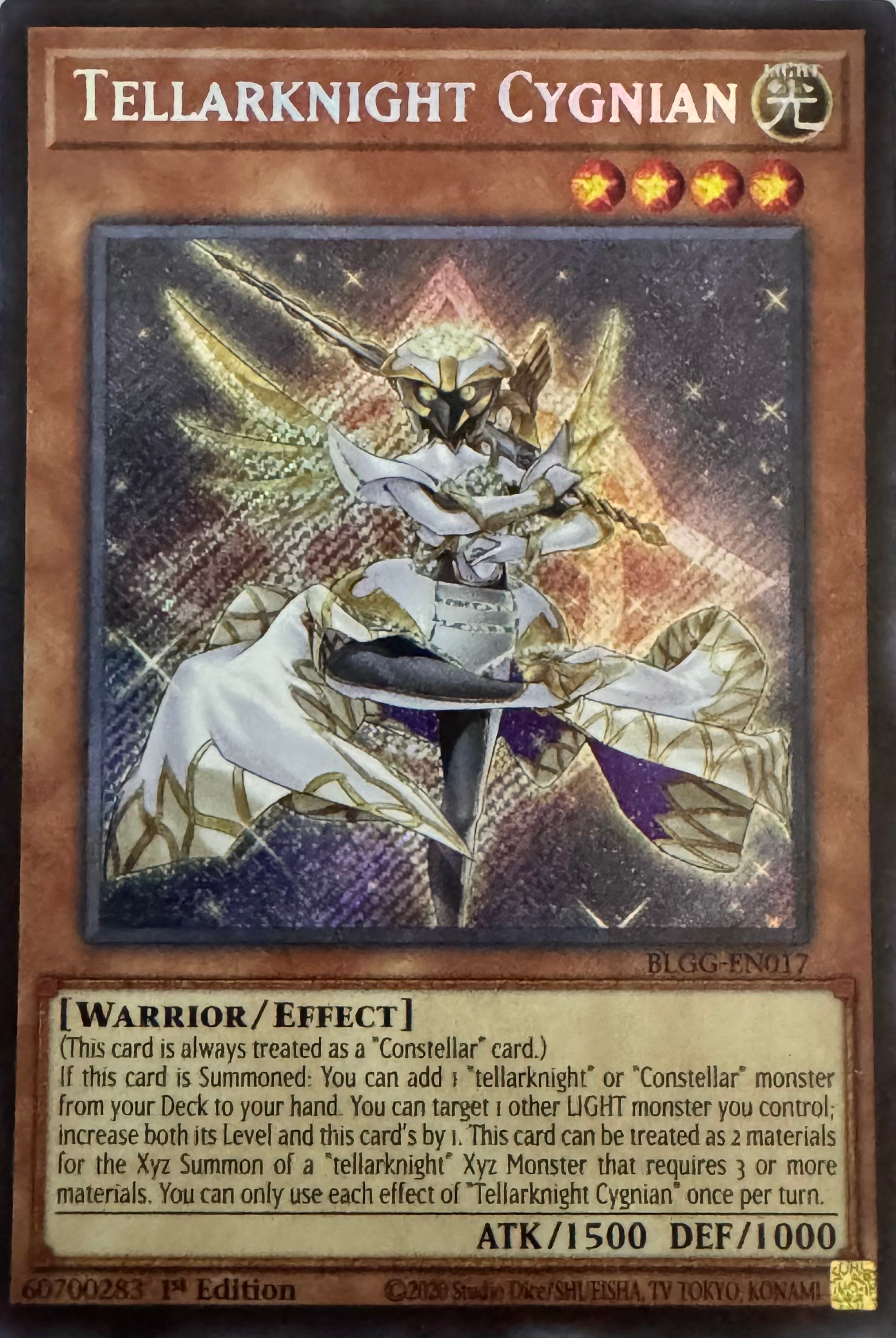 Yugioh! Tellarknight Cygnian Blgg-en017 1st Edition Secret