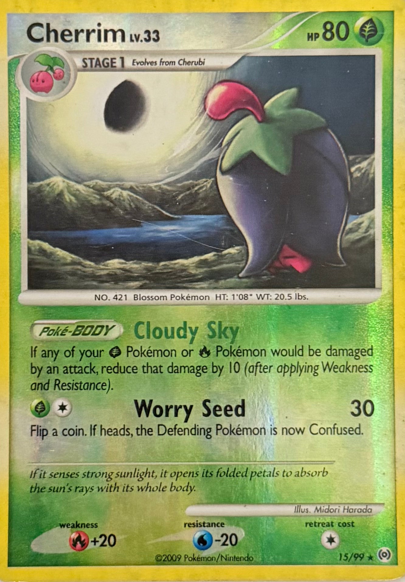 Pokemon Tcg Cherrim LV.33 15/99 Reverse