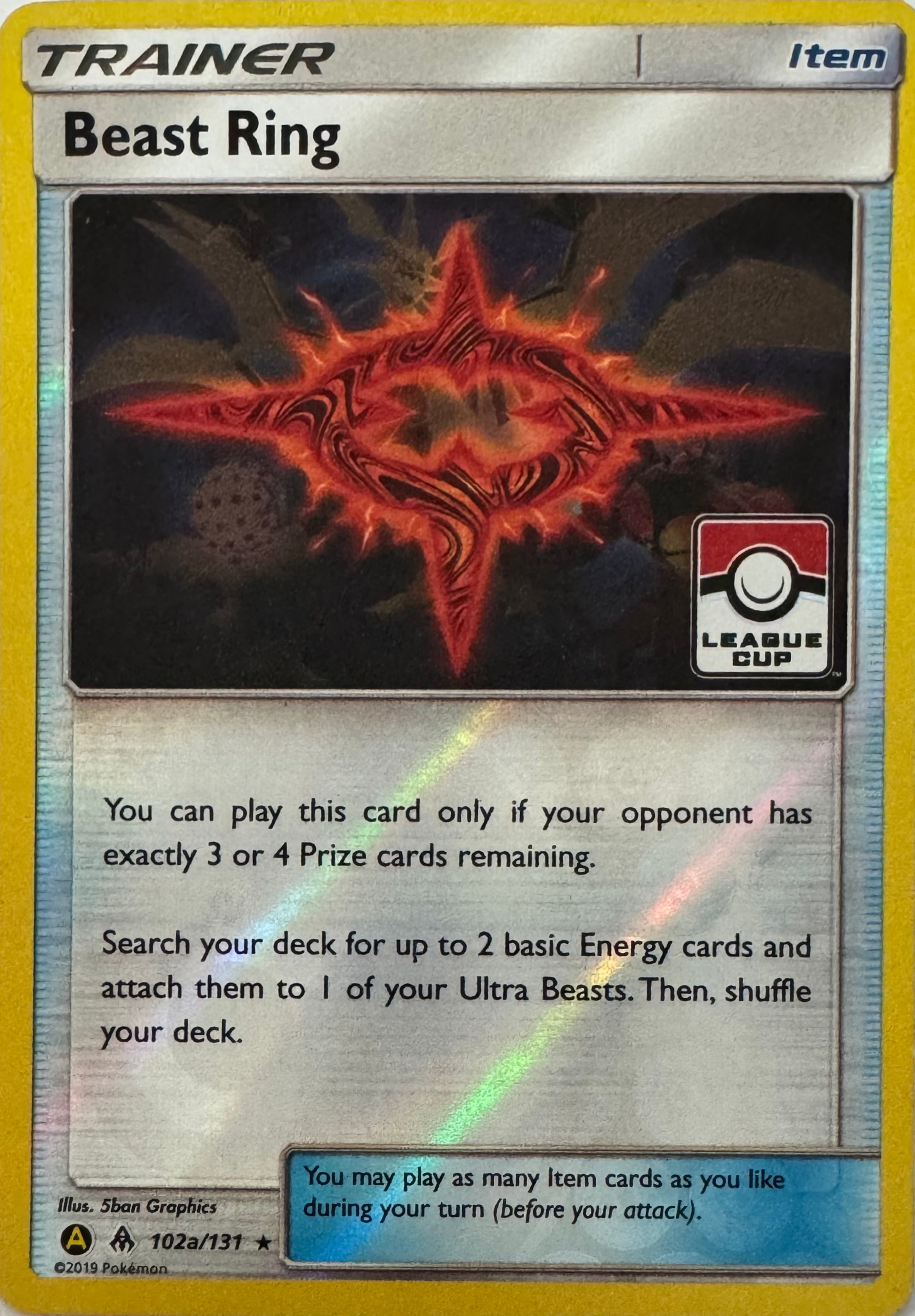 Pokemon Tcg Beast Ring 102a/131 Reverse (Liga)