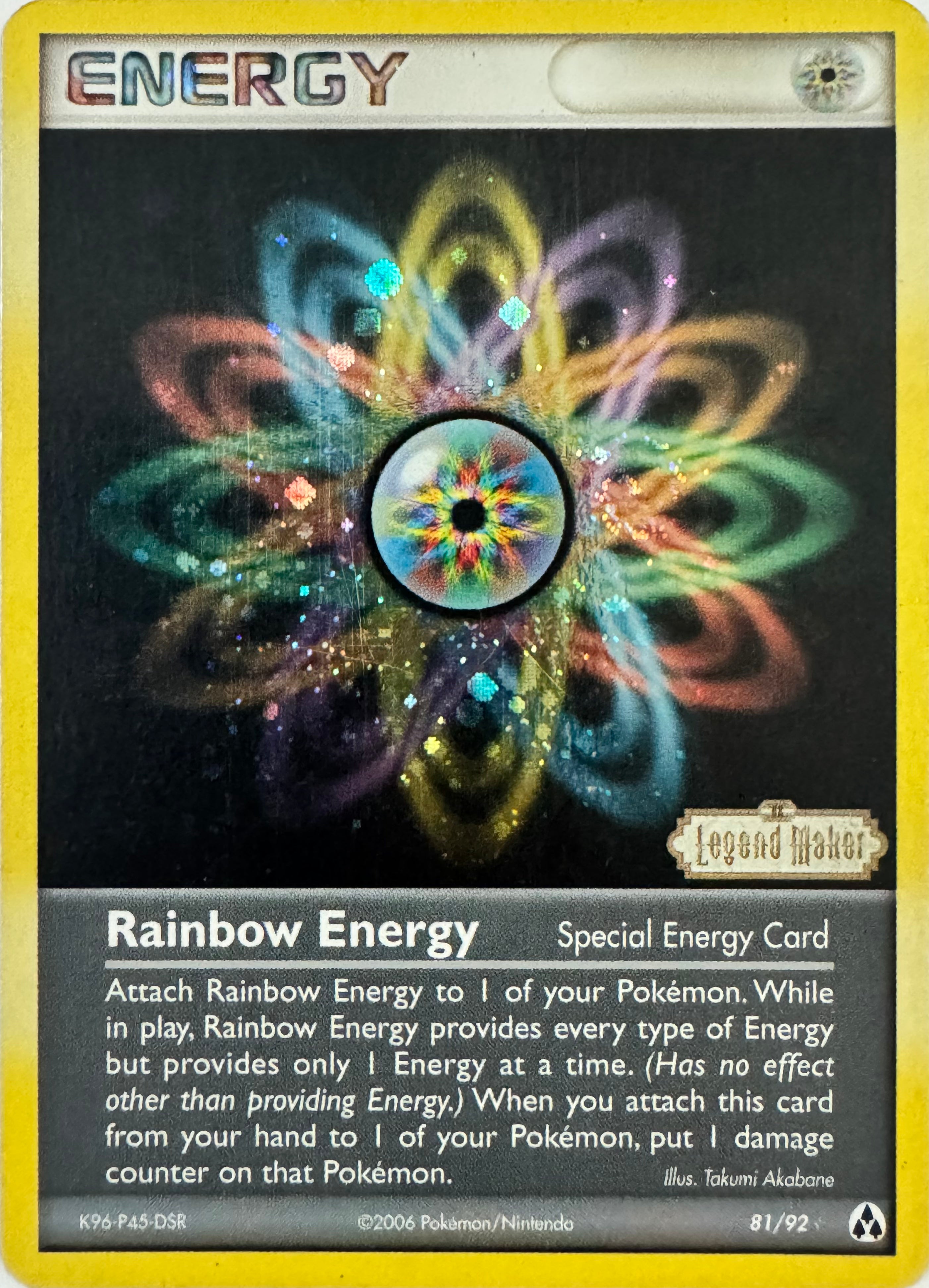 Pokemon Tcg Rainbow Energy 81/92 (Legend Maker)
