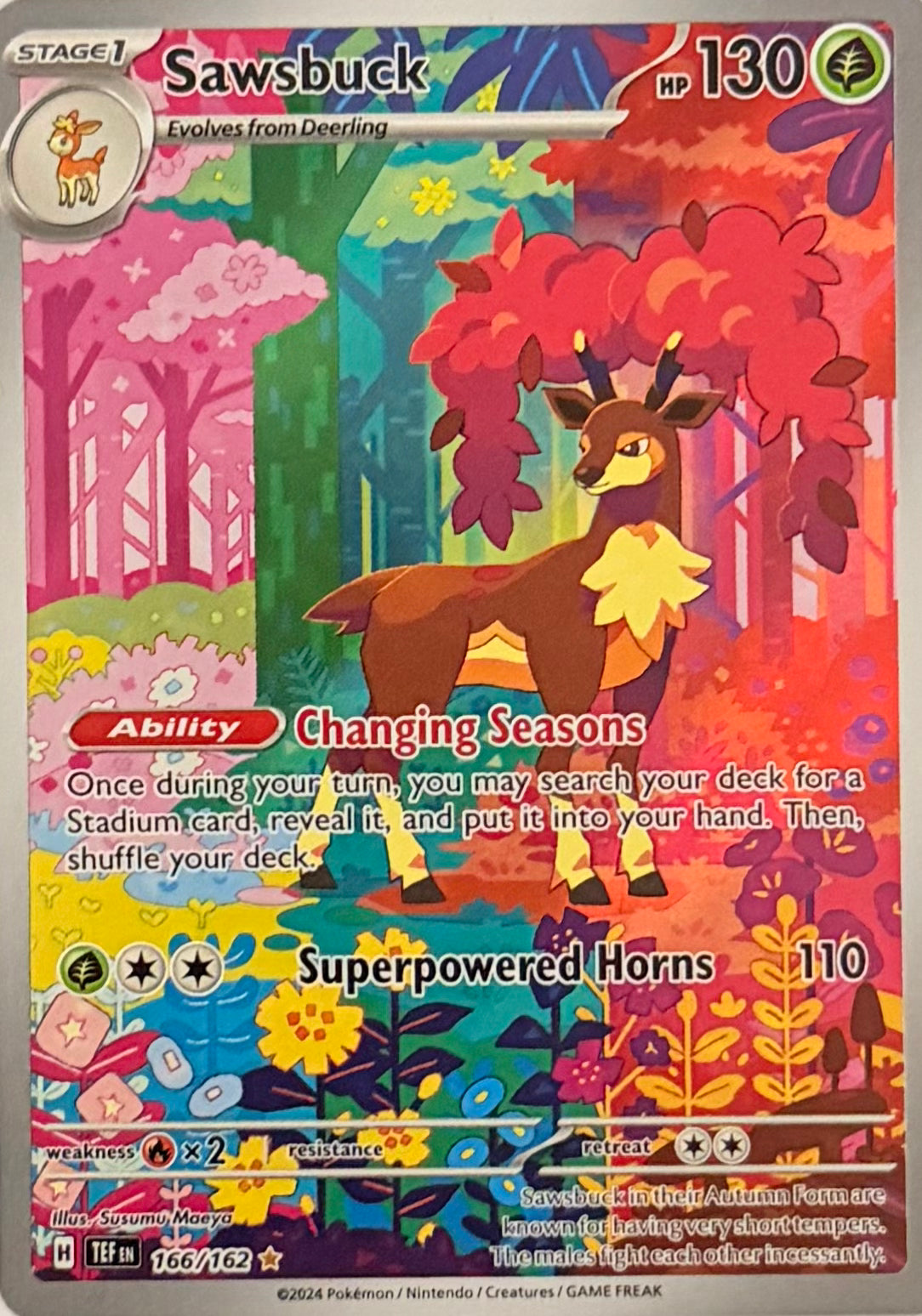 Pokemon Tcg Sawsbuck 166/162