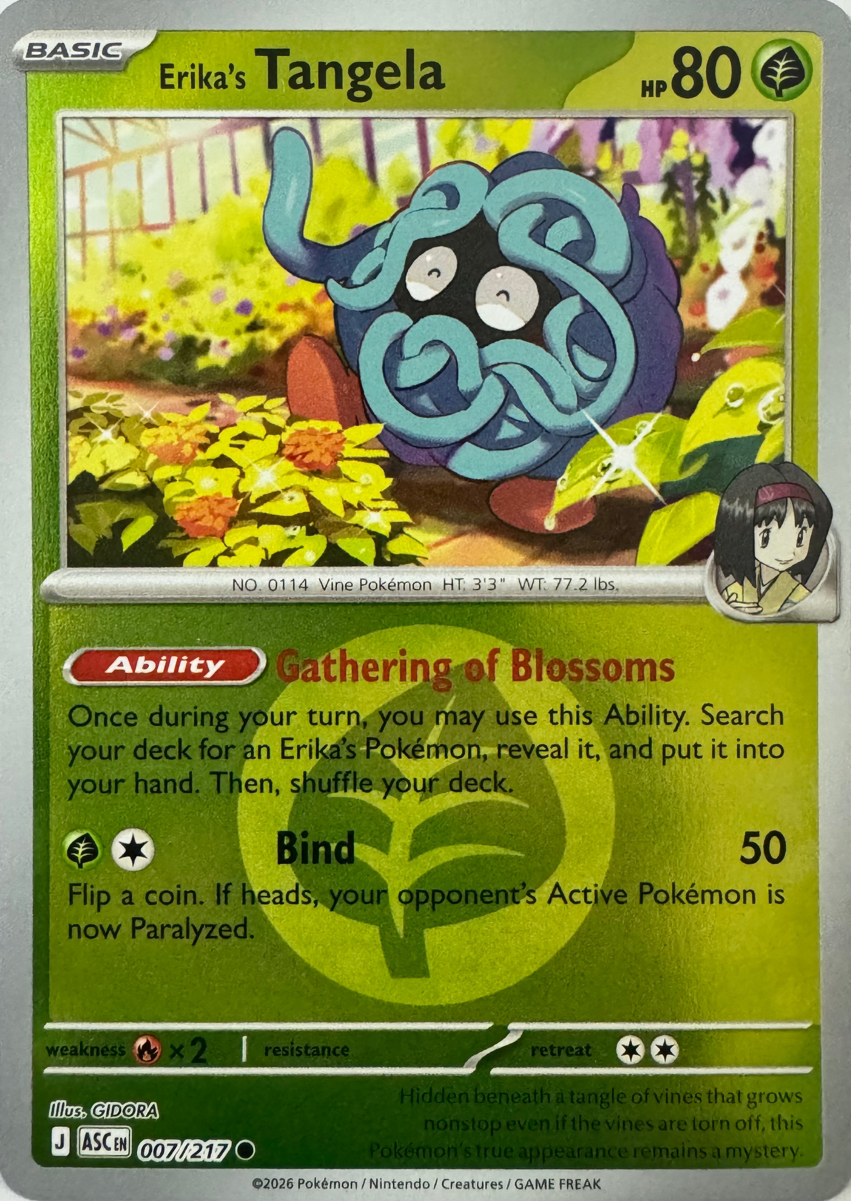 Pokemon Tcg Erika’s Tangela 007/217 (Energy Symbol)