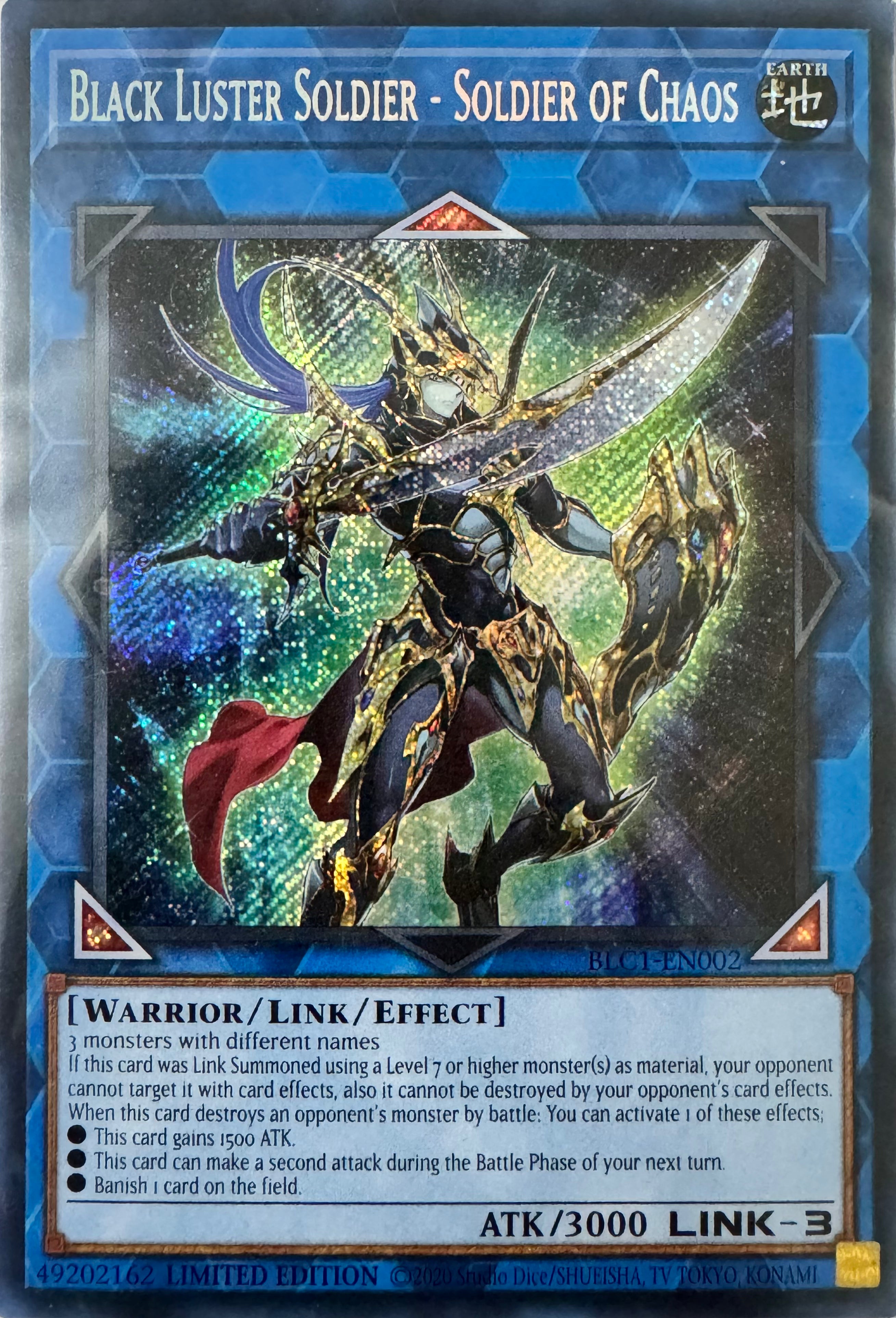 Yugioh! Black Luster Soldier - Soldier Of Chaos Blc1-en002 Limited Edition