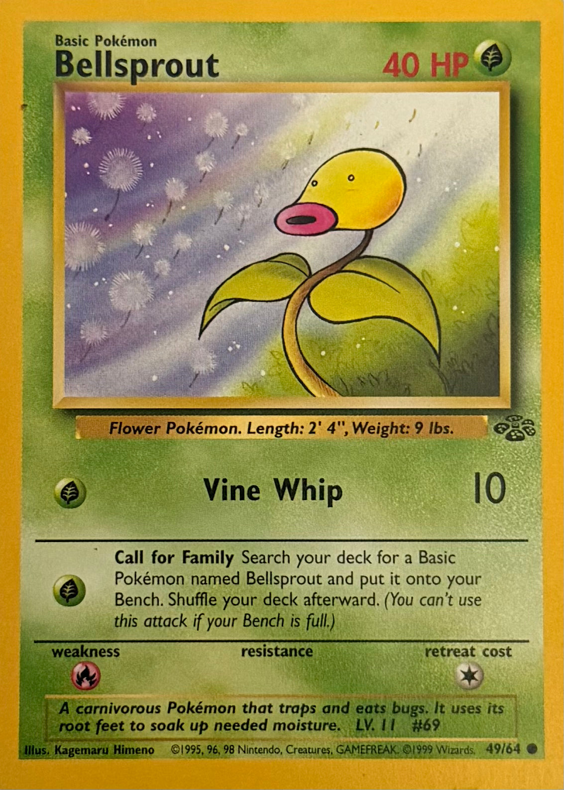 Pokemon Tcg Bellsprout 49/64
