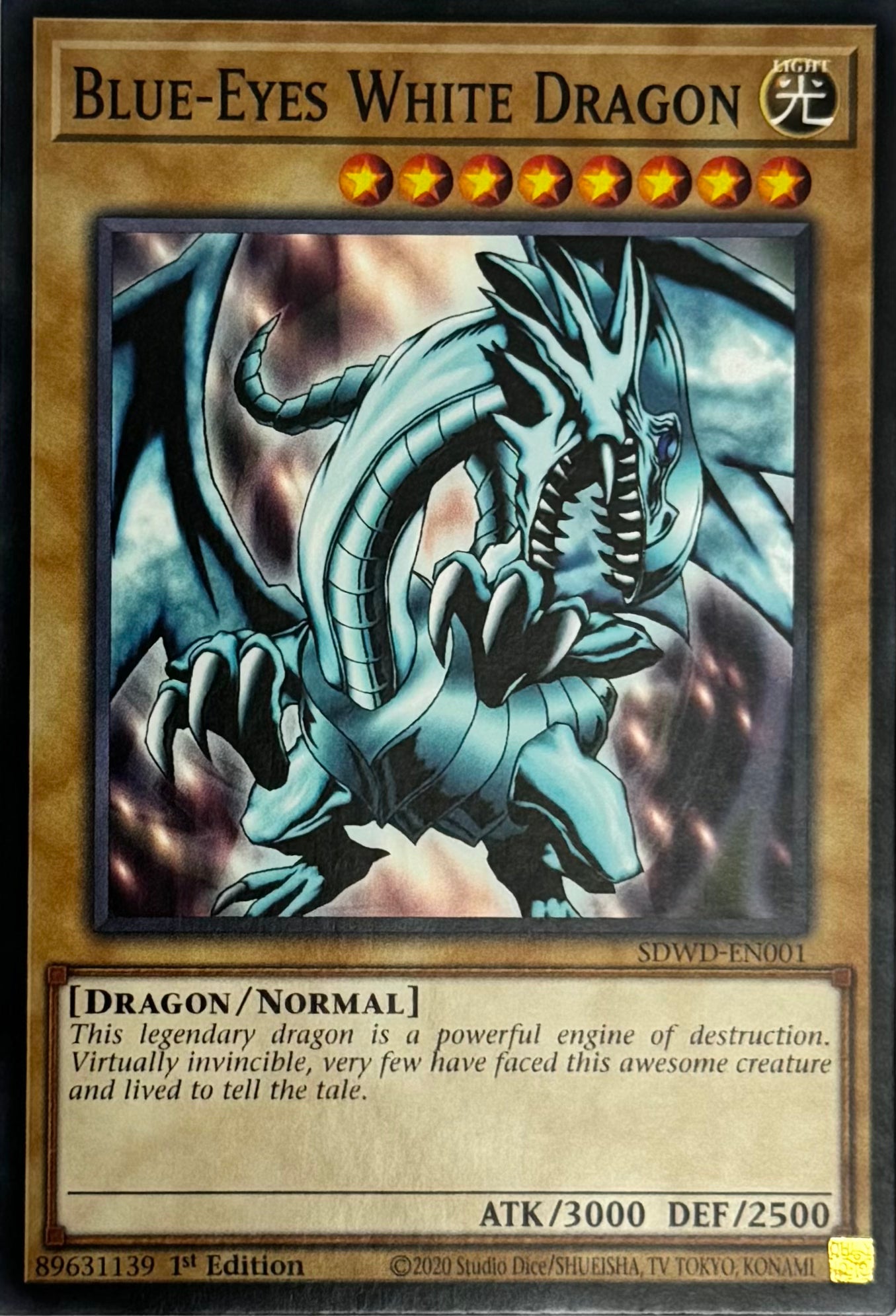 Yugioh! Blue-Eyes White Dragon Sdwd-en001 1st Edition
