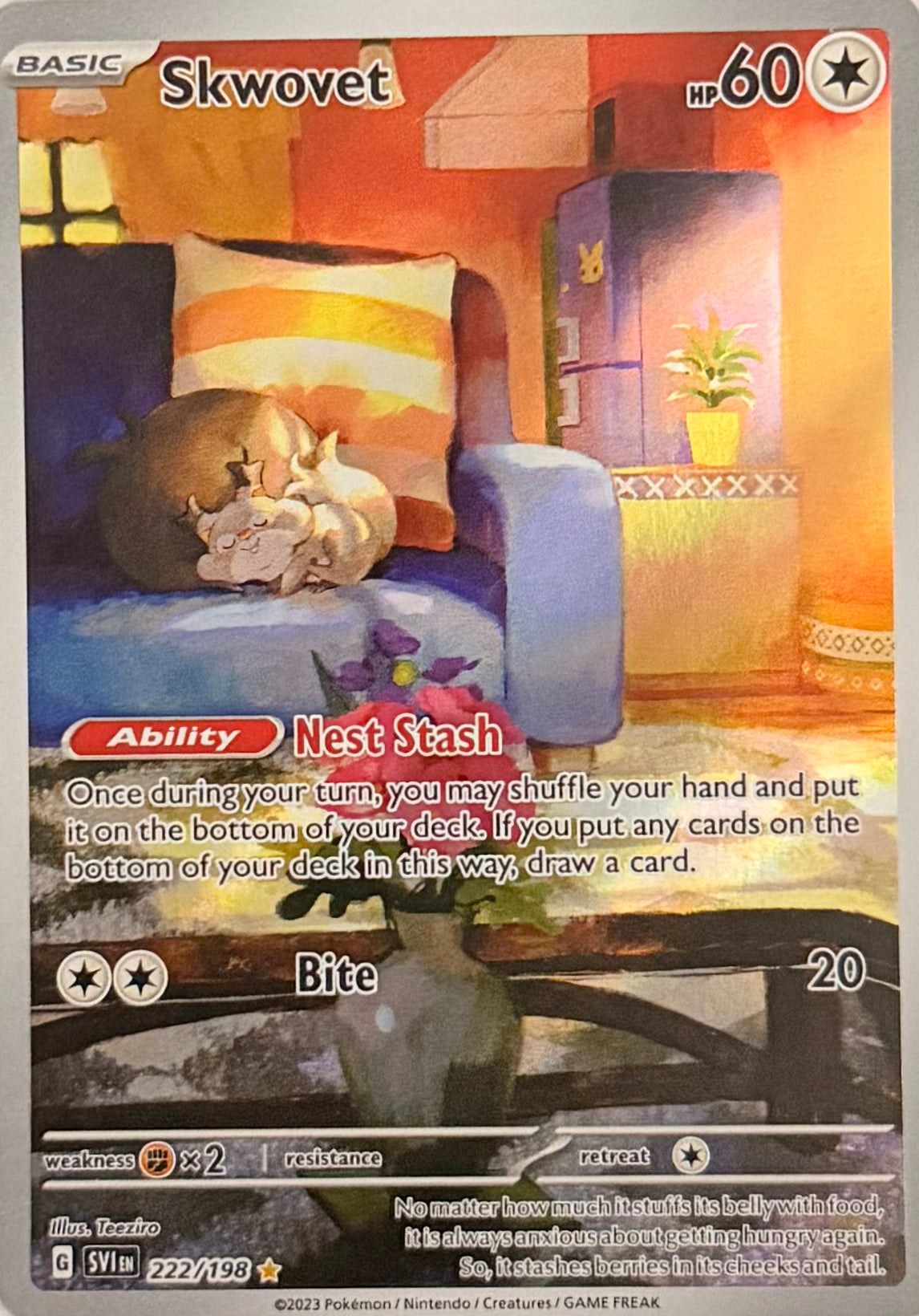 Pokemon Tcg Skwovet 222/198