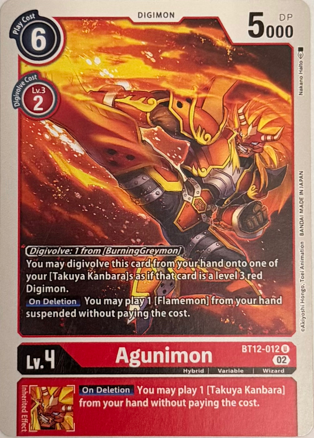 Digimon Tcg Agunimon Bt12-012