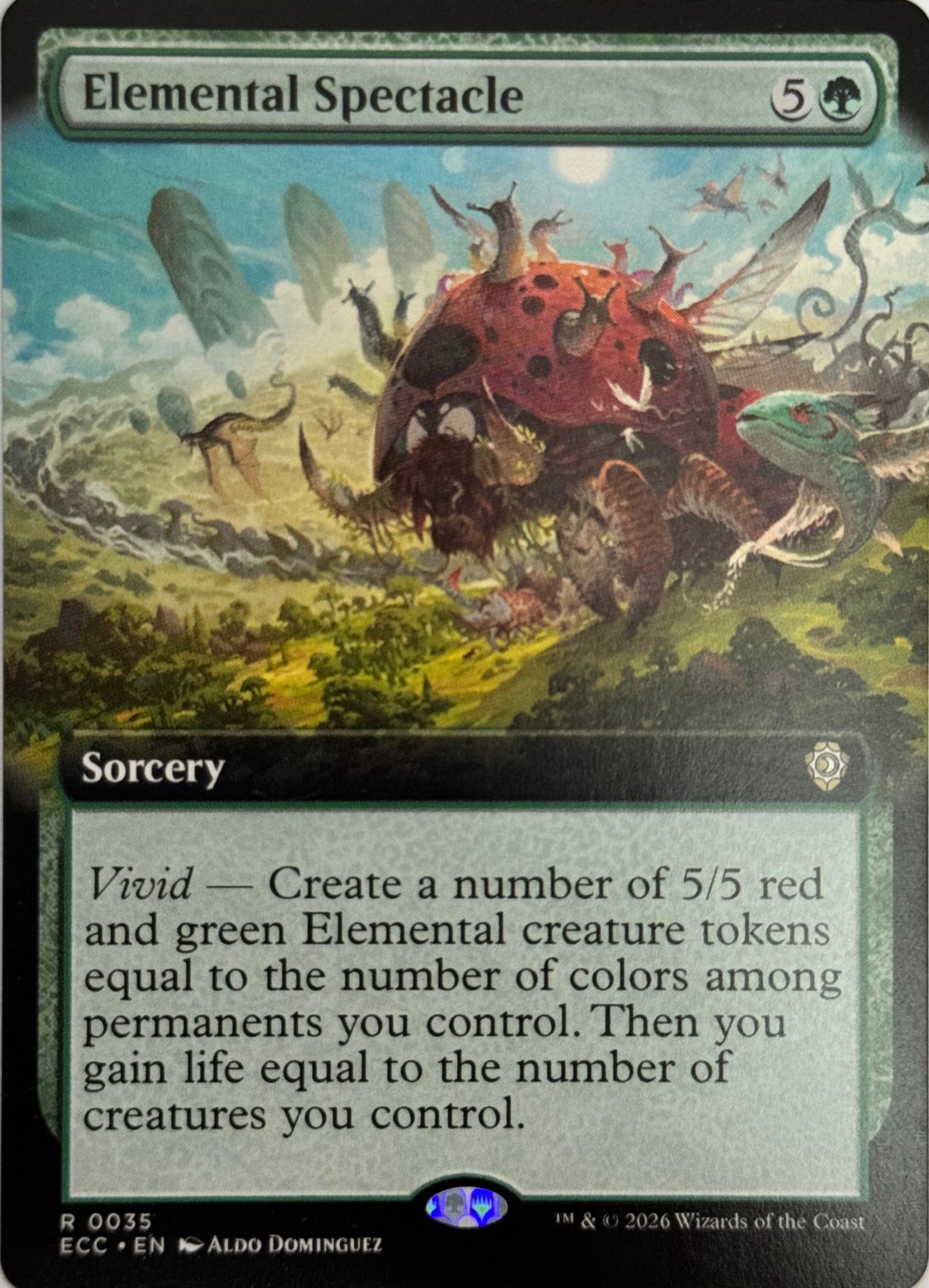 Magic Tcg Elemental Spectacle 0035 Extended Art Rare
