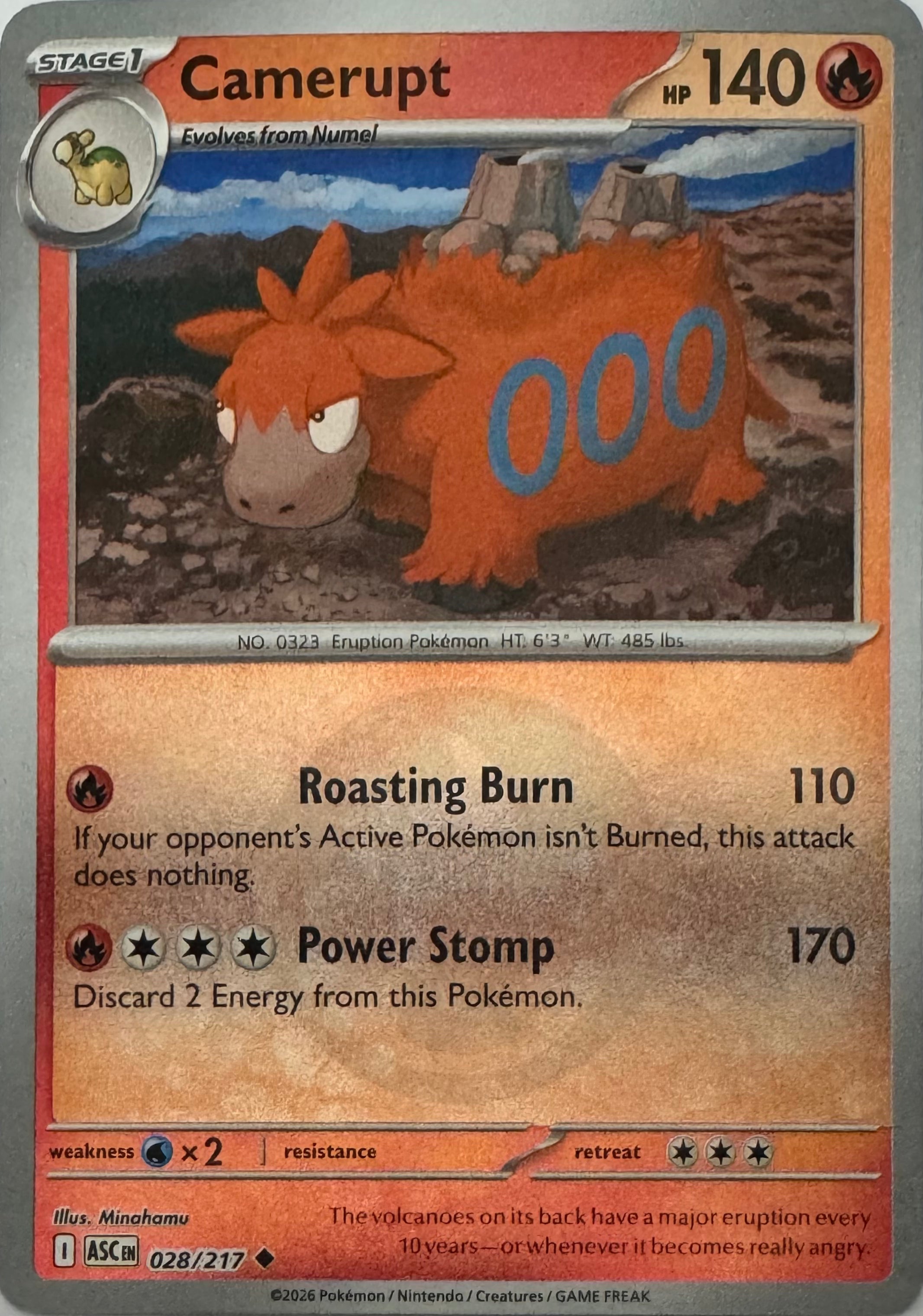 Pokemon Tcg Camerupt 028/217 (Energy Symbol)