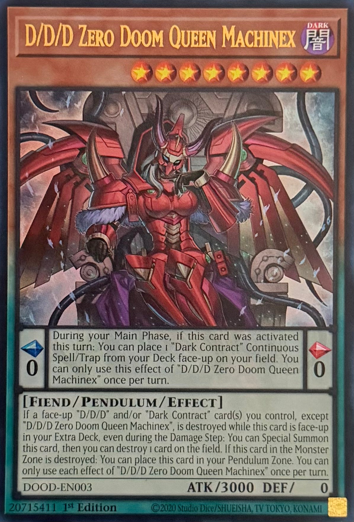 Yugioh! D/D/D Zero Doom Queen Machinex DOOD-EN003