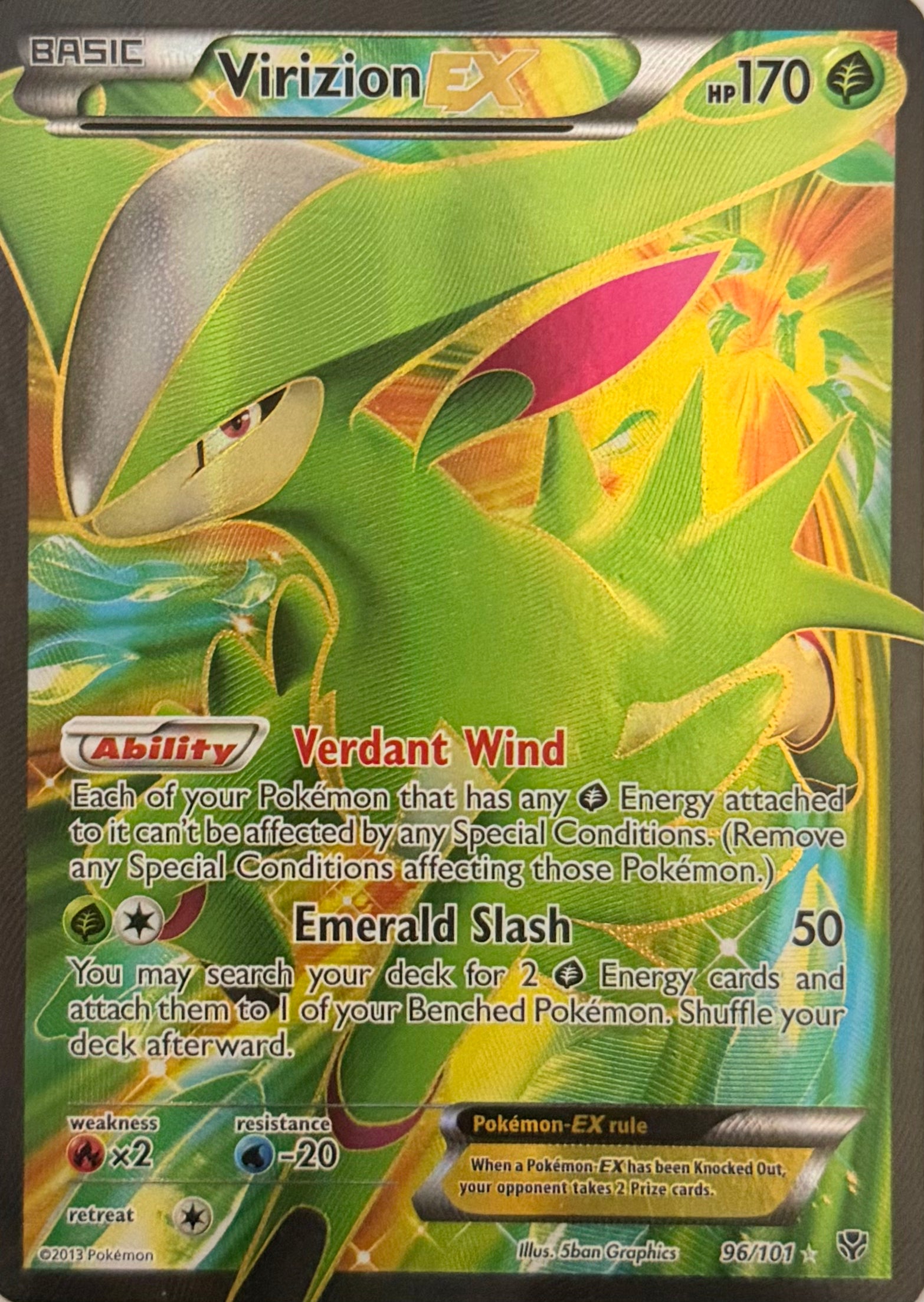 Pokemon Tcg Virizion Ex 96/101